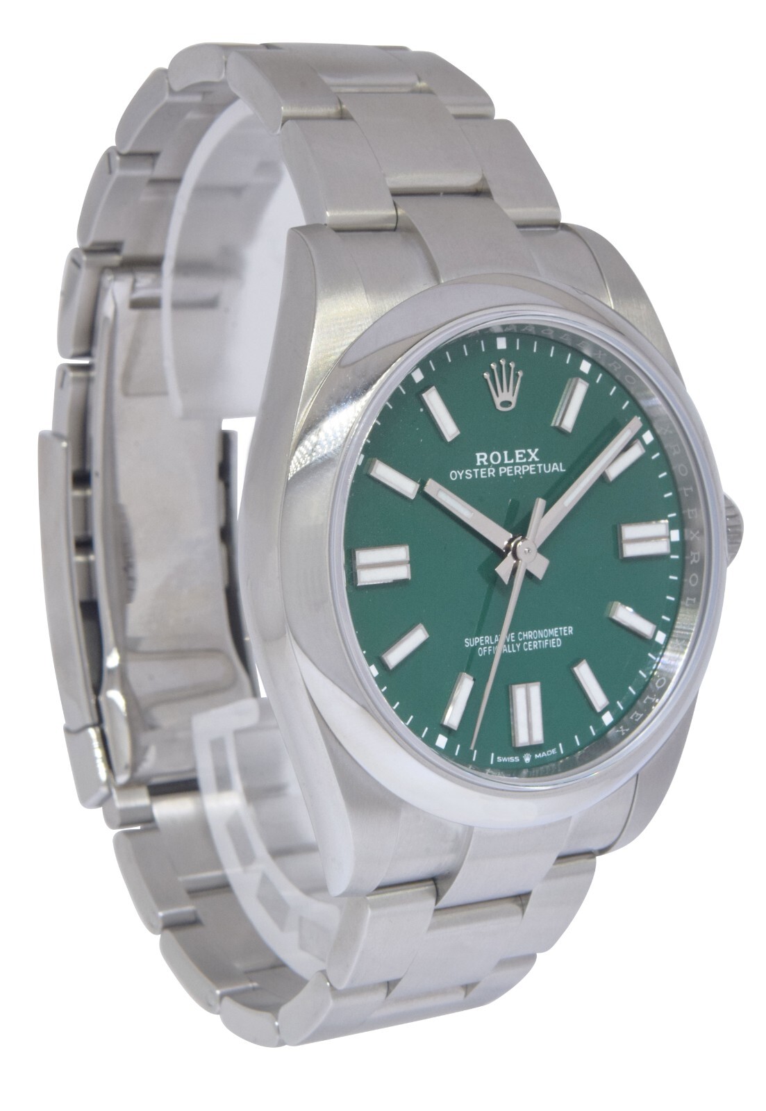 NEW Rolex Oyster Perpetual 41 Steel Green Dial Mens Watch Box/Papers '24 124300