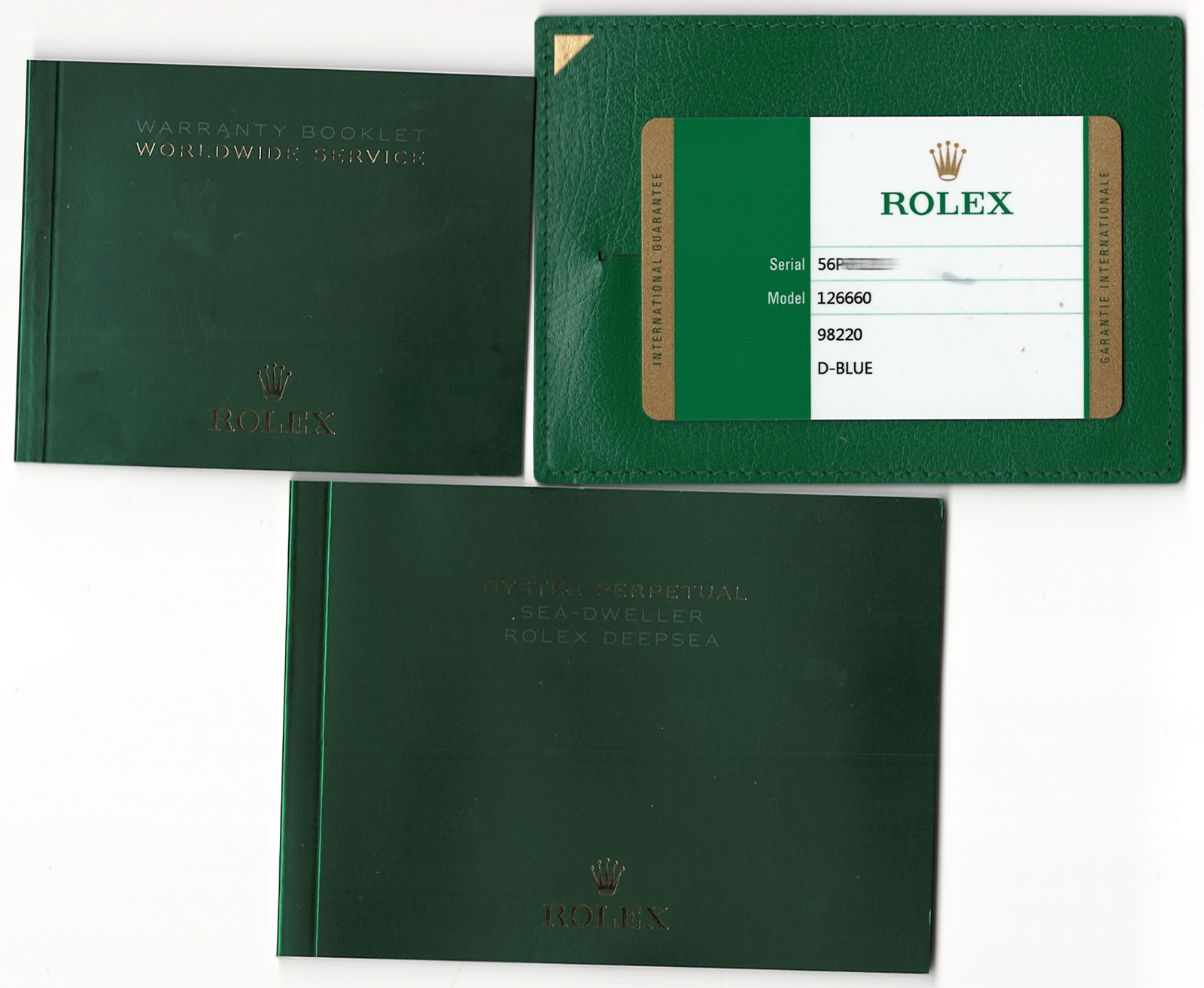 Rolex Cameron Deepsea Sea-Dweller D-Blue Steel/Ceramic 44mm Watch B/P '19 126660