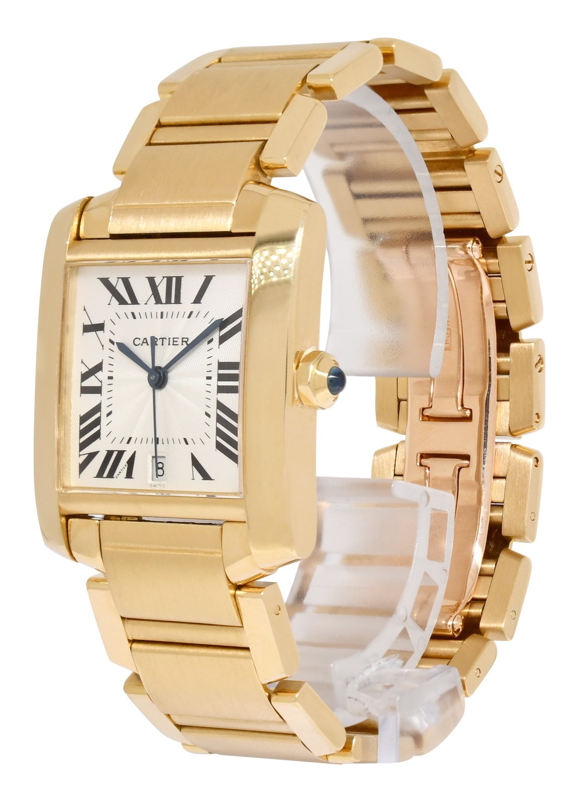 Cartier Tank Francaise 18k Yellow Gold Large Automatic Watch 1840