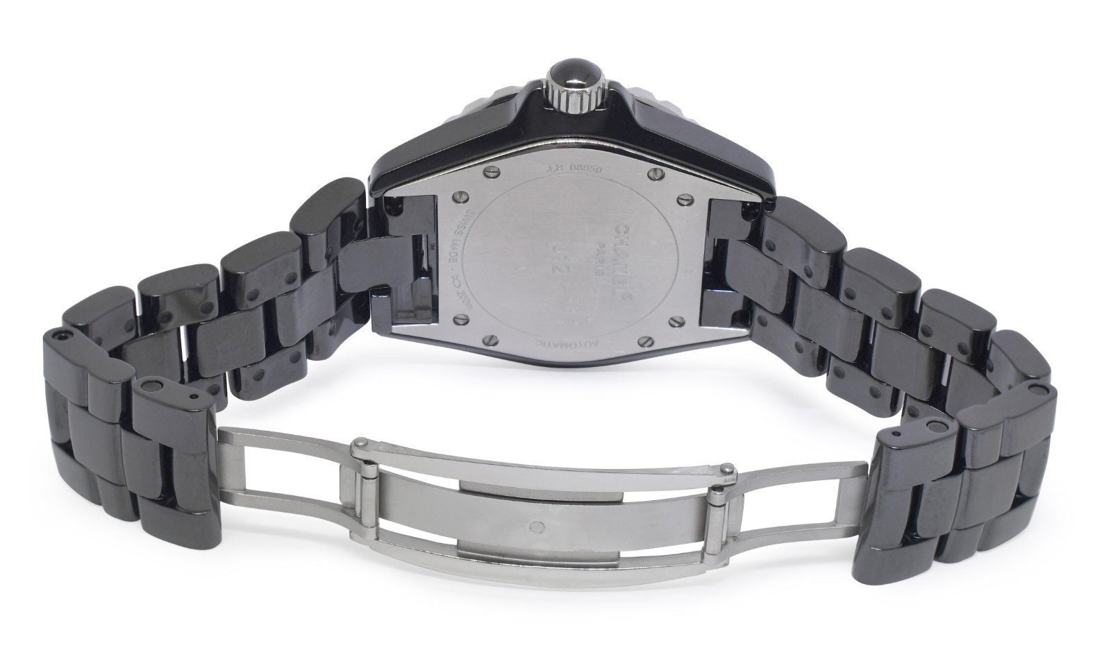 Chanel J12 Black Ceramic & Steel Ladies 38mm Automatic Watch H0684