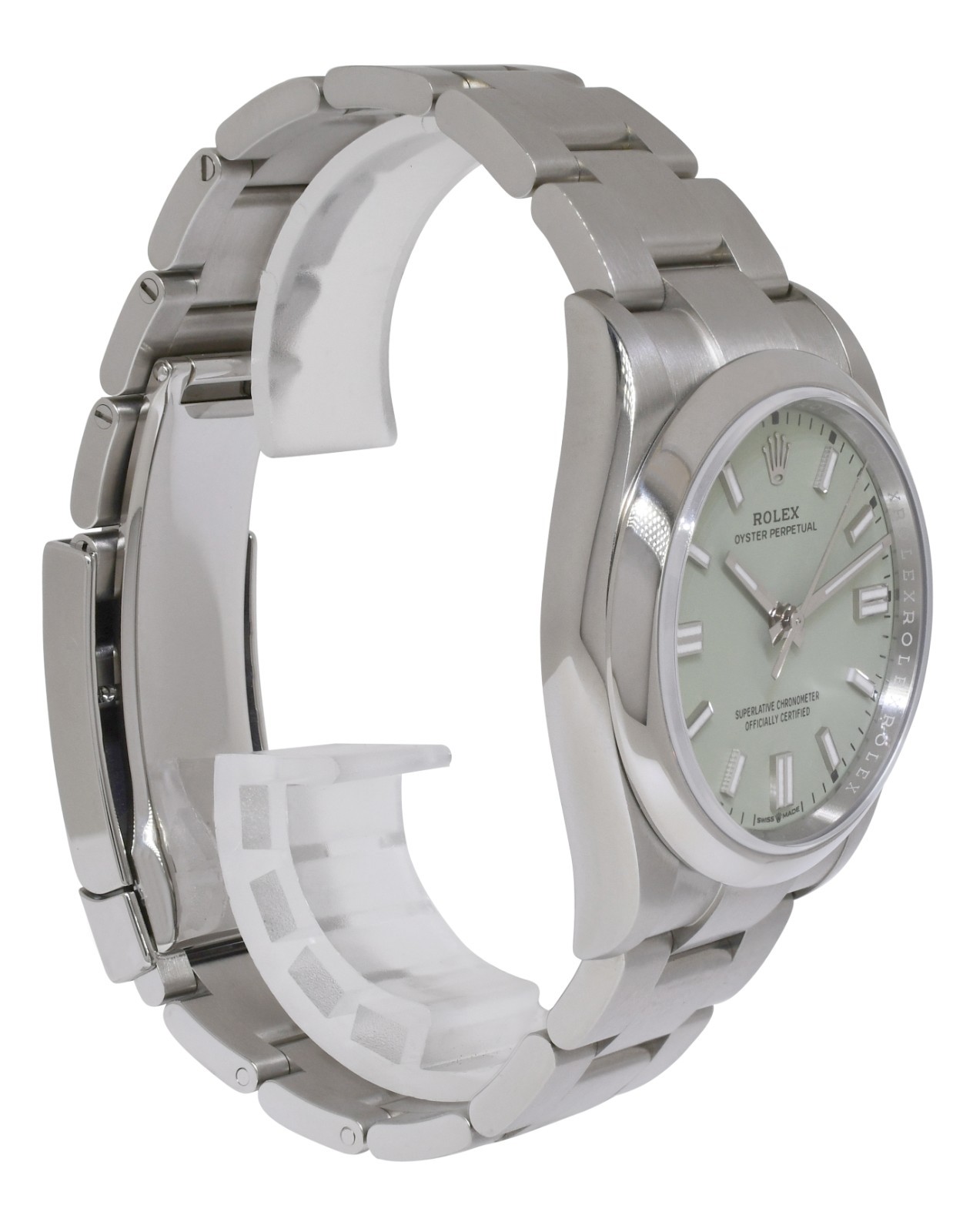 NOS Rolex Oyster Perpetual 36 Steel Pistachio Dial Watch B/P '25 126000