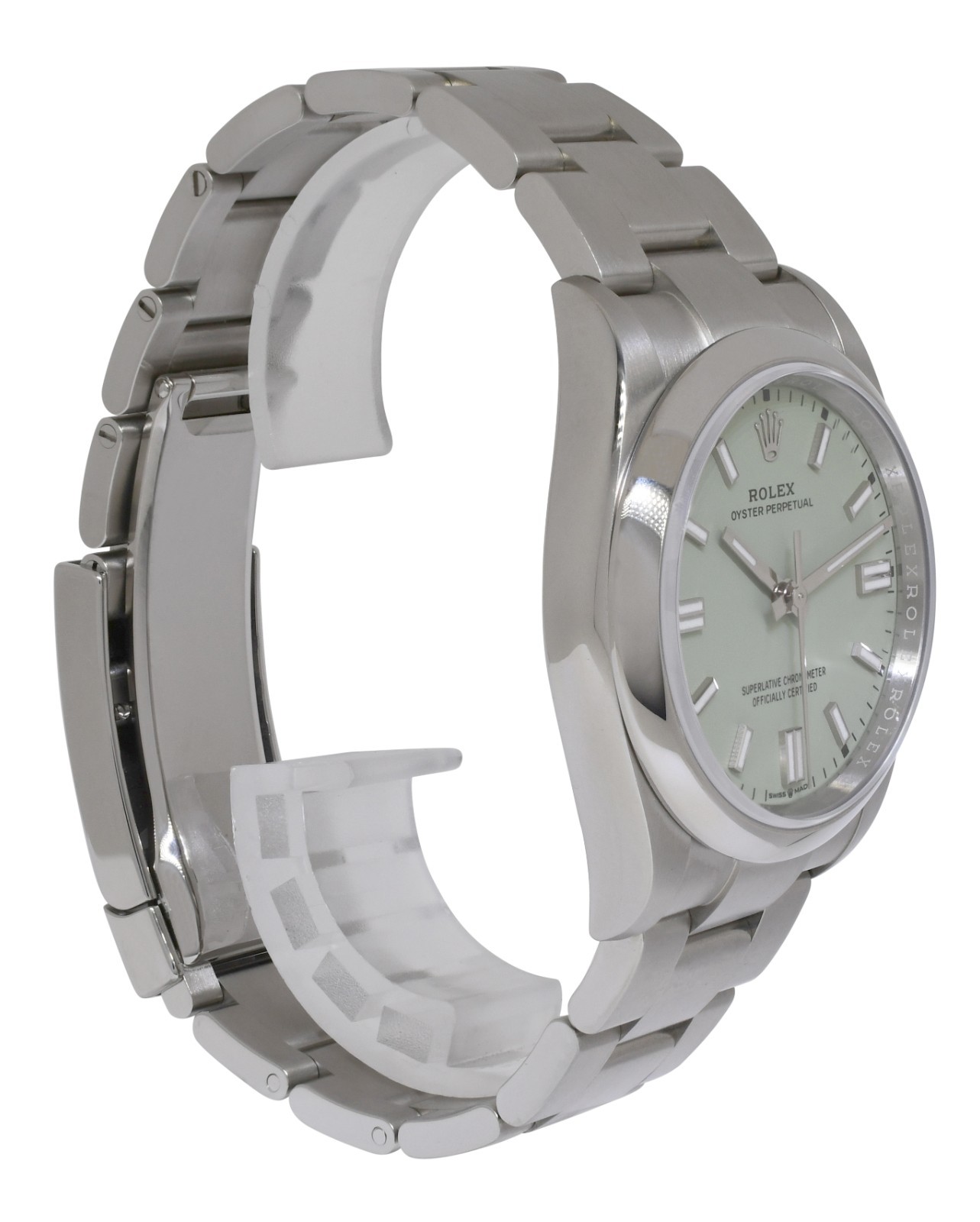 NOS Rolex Oyster Perpetual 36 Steel Pistachio Dial Watch B/P '25 126000