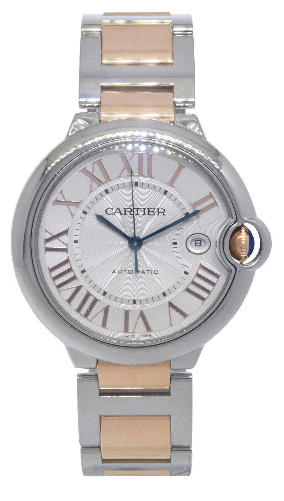 Cartier Ballon Bleu 42mm 18k Rose Gold/Steel Automatic Watch W6920095 3765