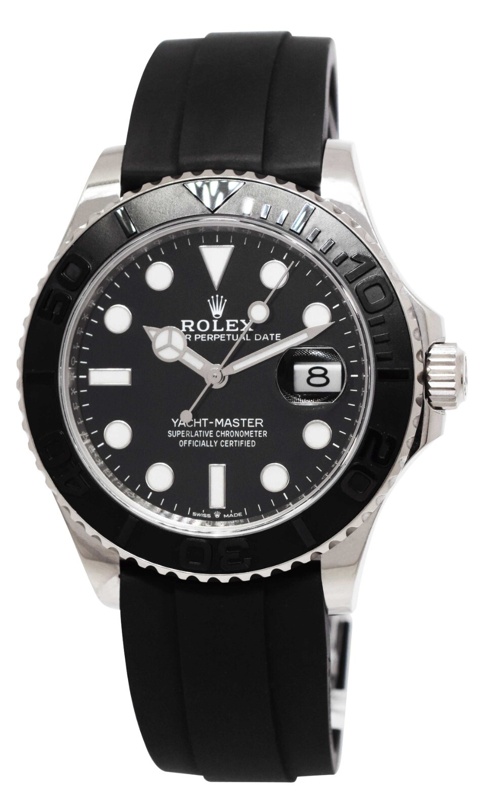 NEW Rolex Yacht-Master 42 18k White Gold Mens Oysterflex Watch B/P '26 226659