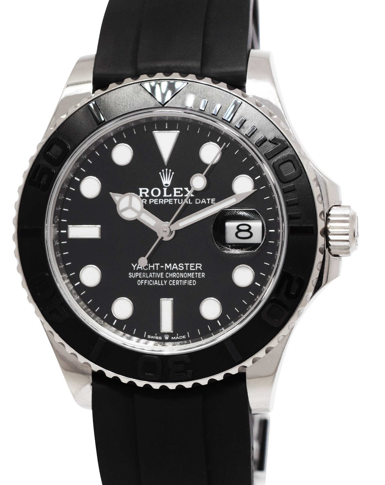 NEW Rolex Yacht-Master 42 18k White Gold Mens Oysterflex Watch B/P '26 226659