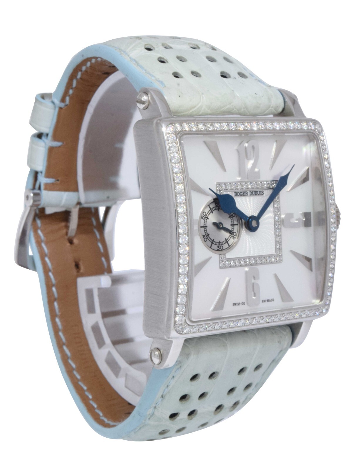 Roger Dubuis Golden Square 18k White Gold Ladies 34mm Limited Watch B/P G3498SD
