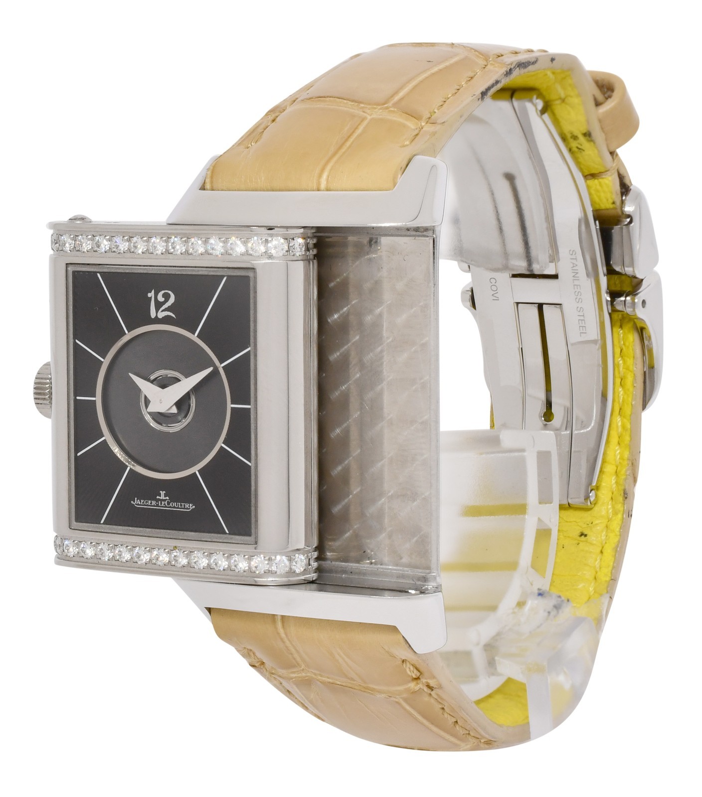 Jaeger LeCoultre Reverso Classic Duetto Diamond 24mm Watch B/P Q2578420 212.8.76