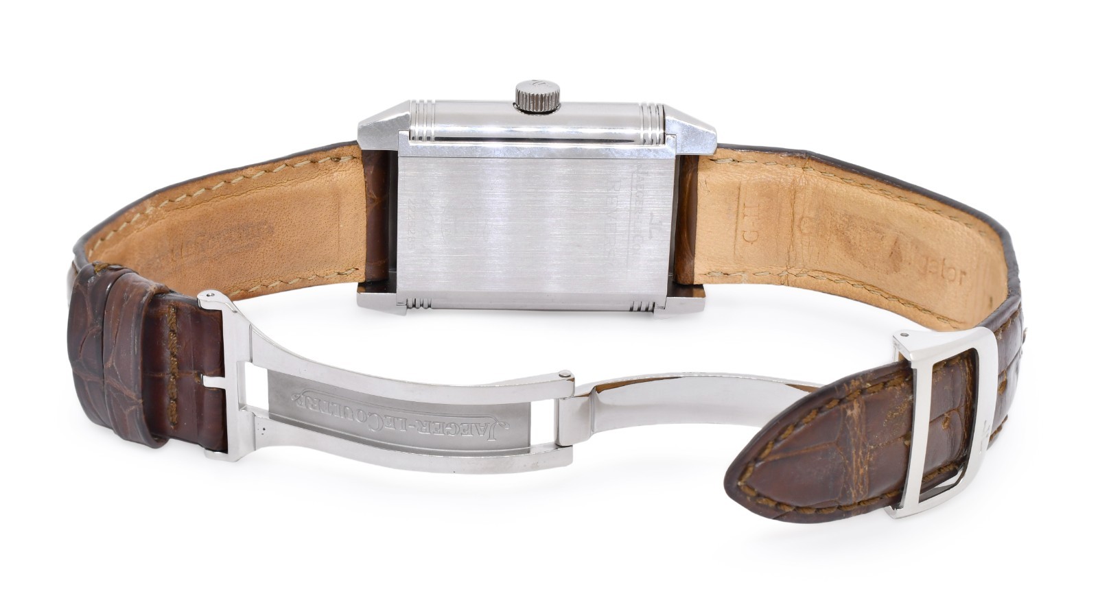 Jaeger LeCoultre Reverso Grande Date 8 Day Steel Watch Q3008420 240.8.15