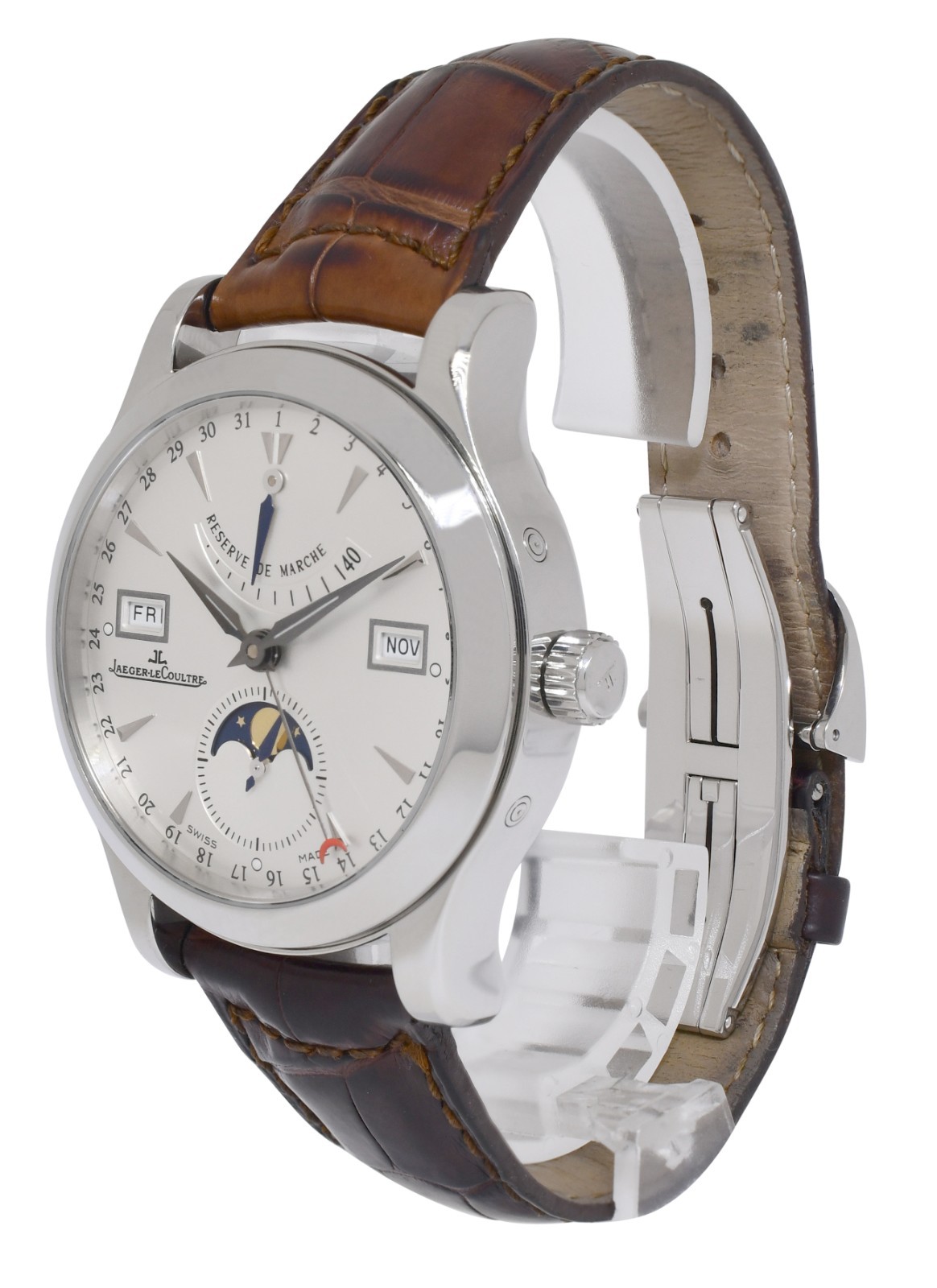Jaeger LeCoultre Master Calendar Steel Mens 40mm Watch Q151842A 147.8.41.S