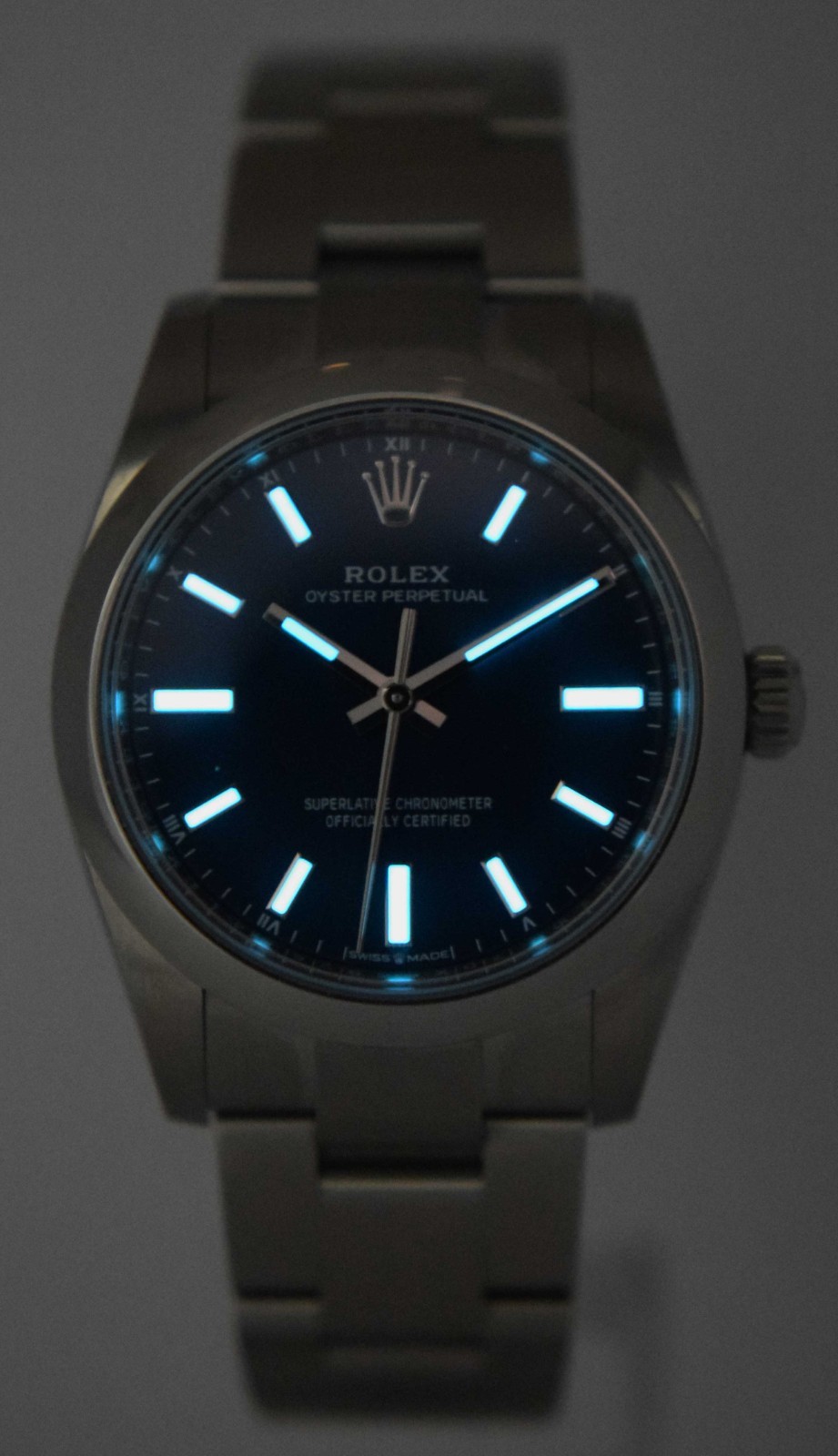 Rolex Oyster Perpetual 34 Steel Blue Dial Automatic Watch +Card '22  124200