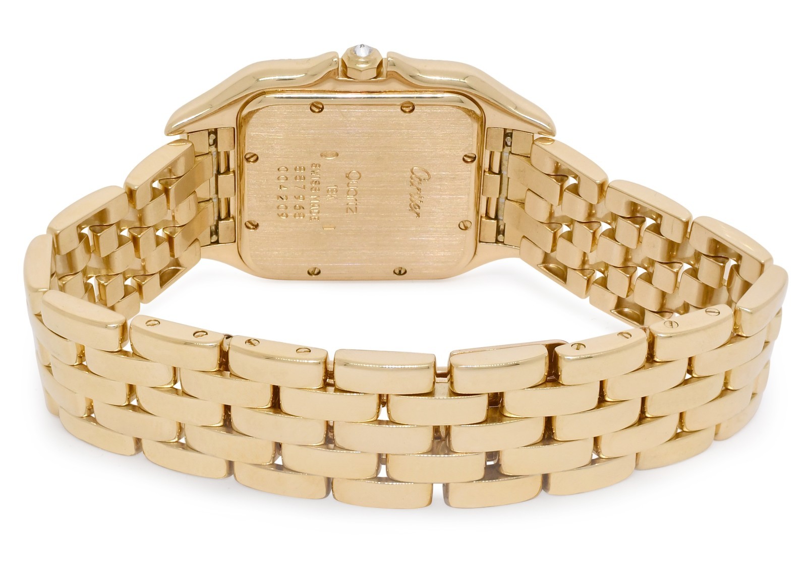 Cartier Panthere Large 18k Yellow Gold & Diamond Ladies Quartz Watch 887968