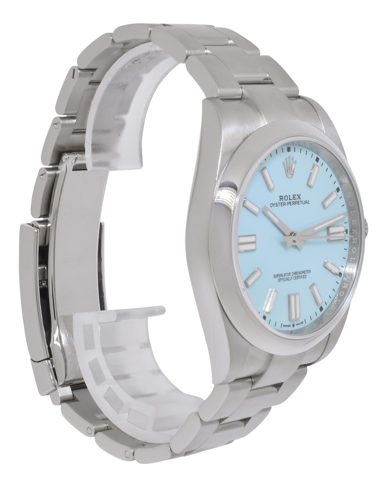 Rolex Oyster Perpetual 41 Steel Turquoise Dial Mens Watch Box/Papers '21 124300