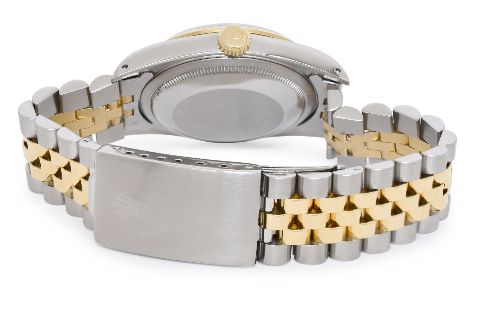 Rolex Datejust 18k Yellow Gold/Steel Blue Vignette Diamond 36mm Watch E 16233 Rolex Datejust 18k Yellow Gold/Steel Blue Vignette Diamond 36mm Watch E 16233