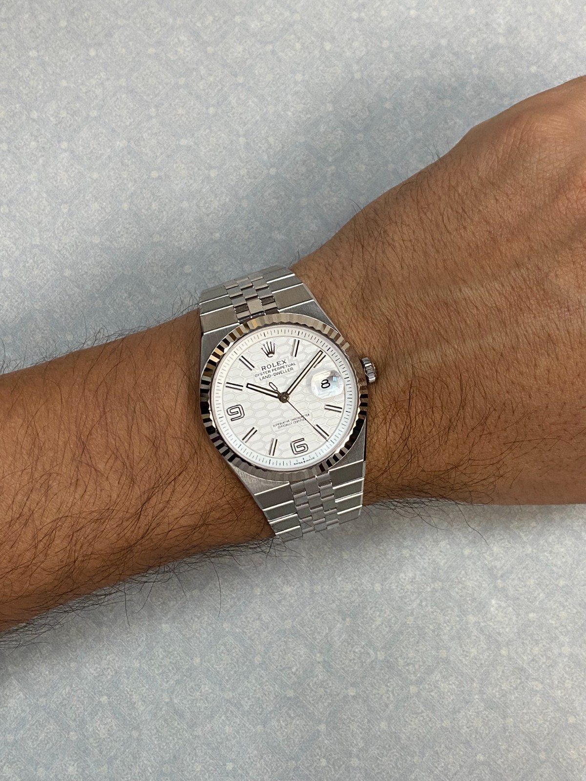 NEW 2026 Rolex Land-Dweller Steel & Gold Bezel Honeycomb 40mm Watch B/P 127334 NEW 2026 Rolex Land-Dweller Steel & Gold Bezel Honeycomb 40mm Watch B/P 127334