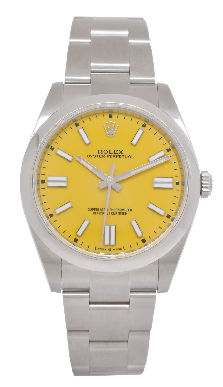 NOS Rolex Oyster Perpetual 41 Steel Yellow Dial Mens Watch Box/Papers '20 124300