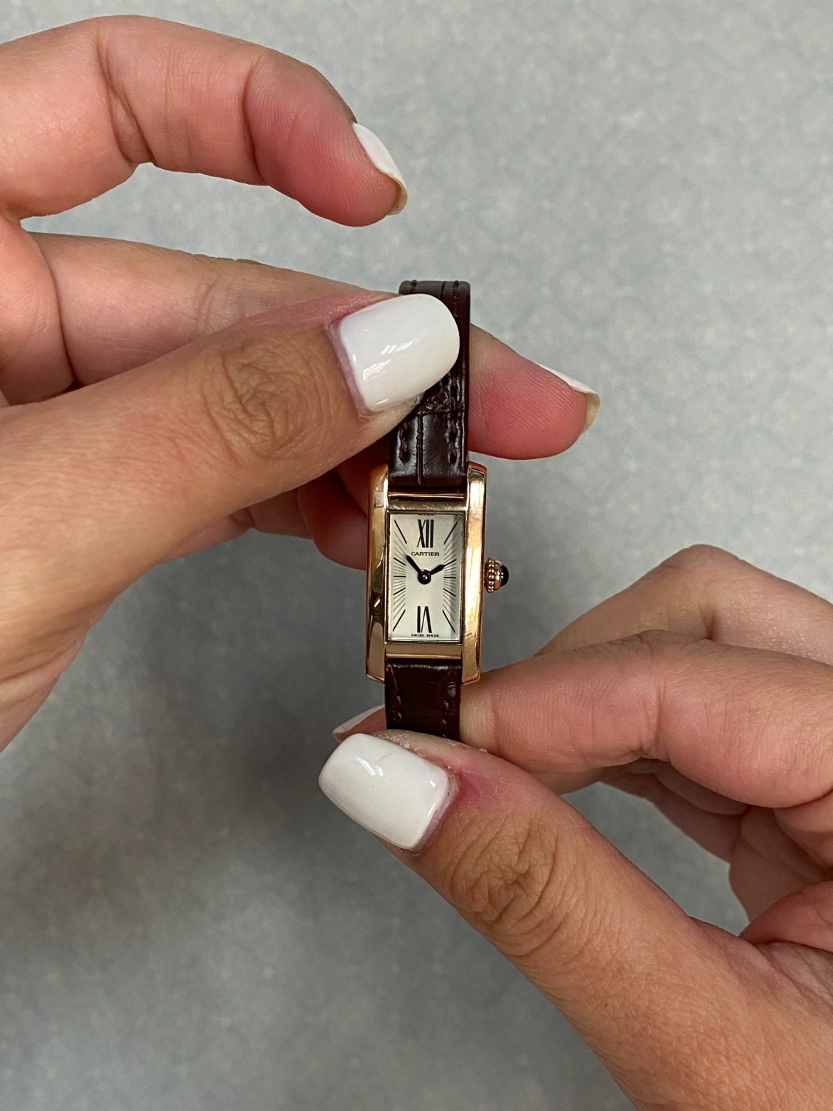 Cartier Tank Allongee Lanieres 18k Rose Gold Ladies Quartz Watch W1537338 2593