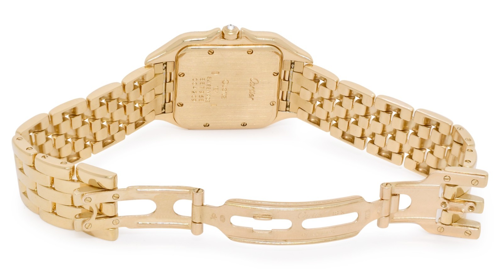 Cartier Panthere Large 18k Yellow Gold & Diamond Ladies Quartz Watch 887968