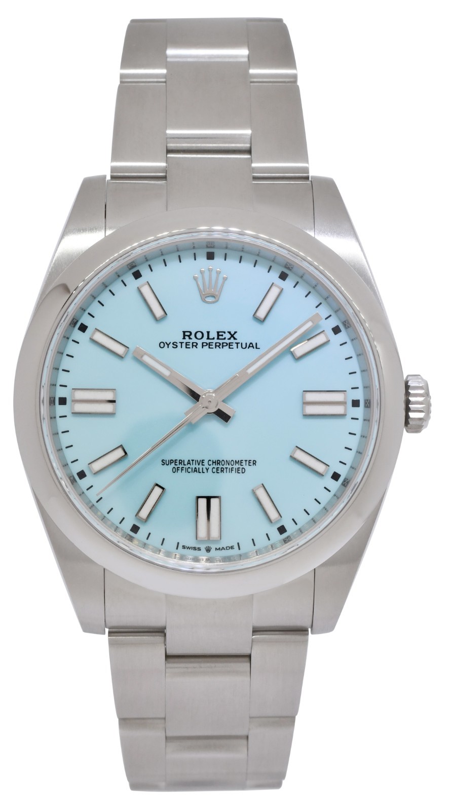 Rolex Oyster Perpetual 41 Steel Turquoise Dial Mens Watch Box/Papers '21 124300