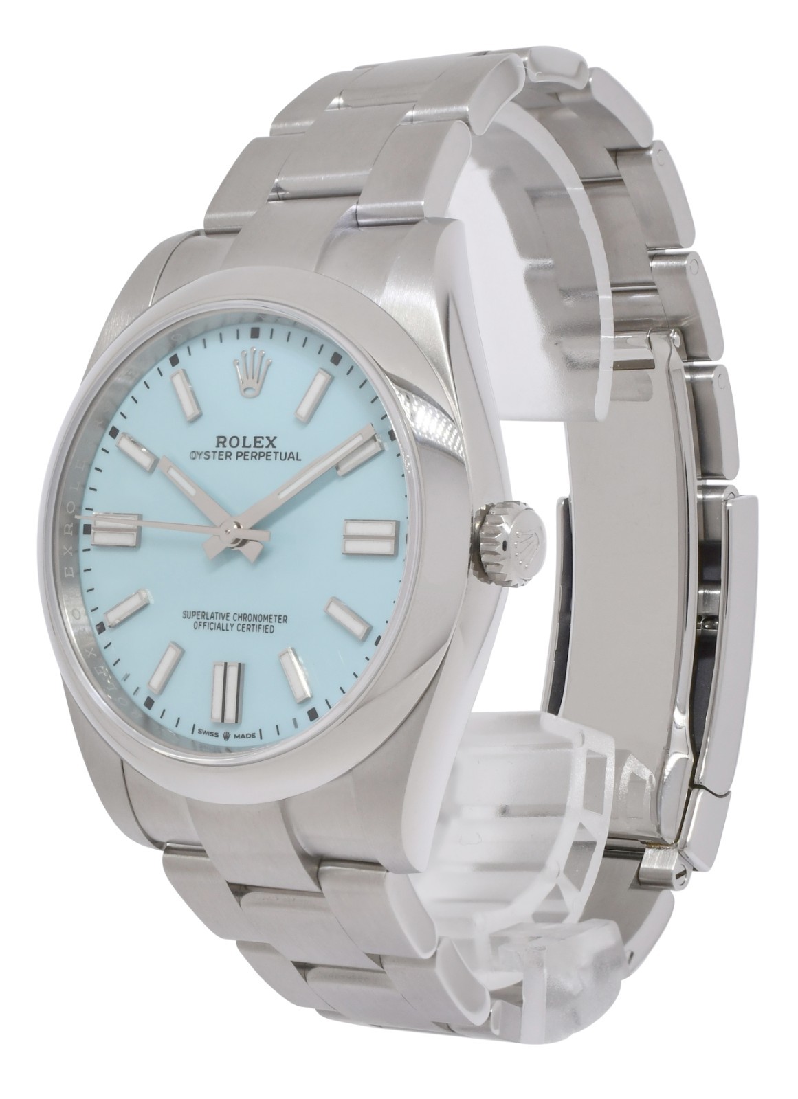 Rolex Oyster Perpetual 41 Steel Turquoise Dial Mens Watch Box/Papers '21 124300