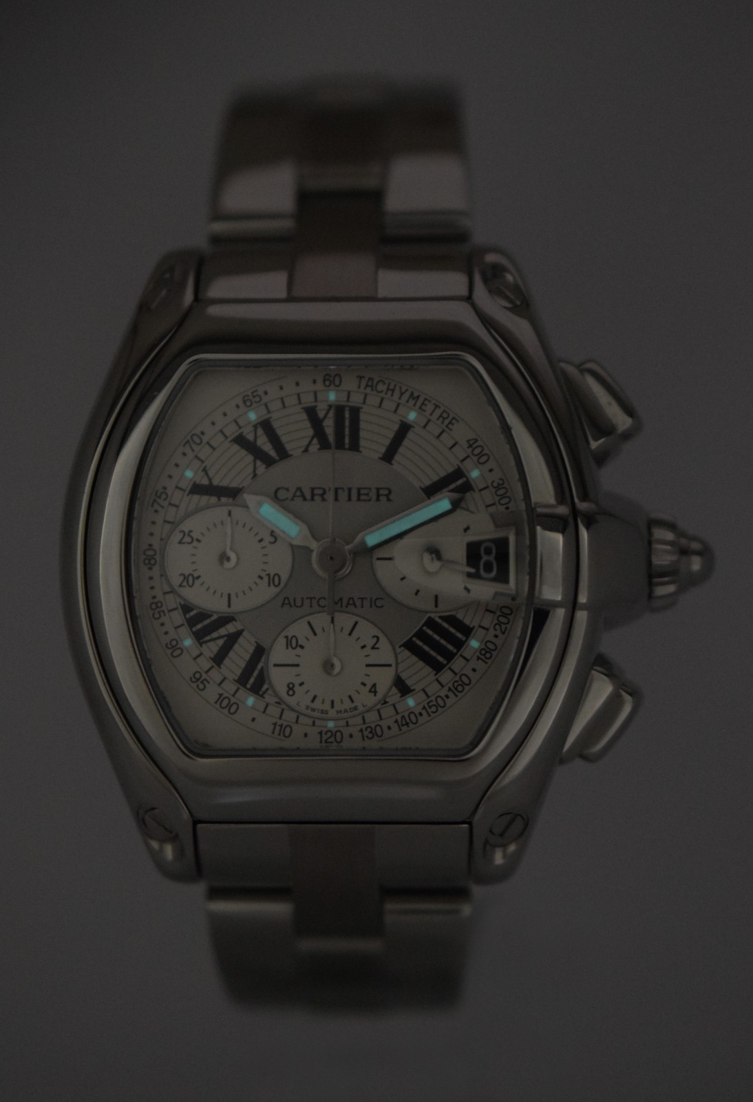 Cartier Roadster XL Chronograph Steel Silver Dial Automatic Watch W62006X6 2618