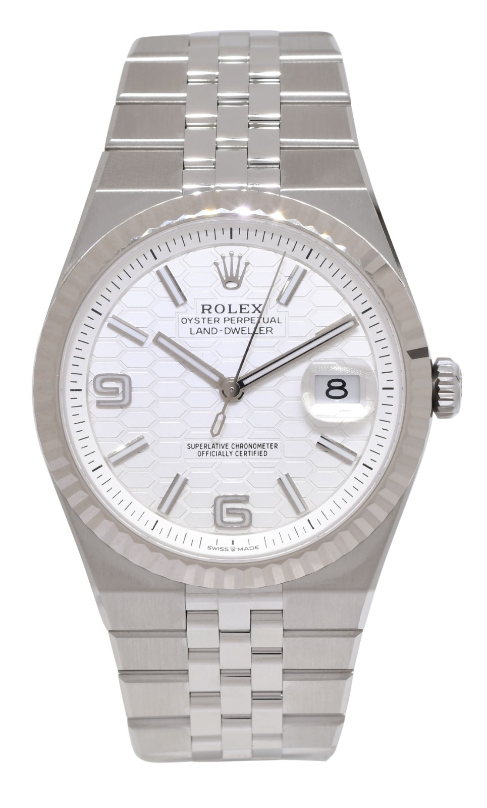 NEW 2026 Rolex Land-Dweller Steel & Gold Bezel Honeycomb 40mm Watch B/P 127334 NEW 2026 Rolex Land-Dweller Steel & Gold Bezel Honeycomb 40mm Watch B/P 127334
