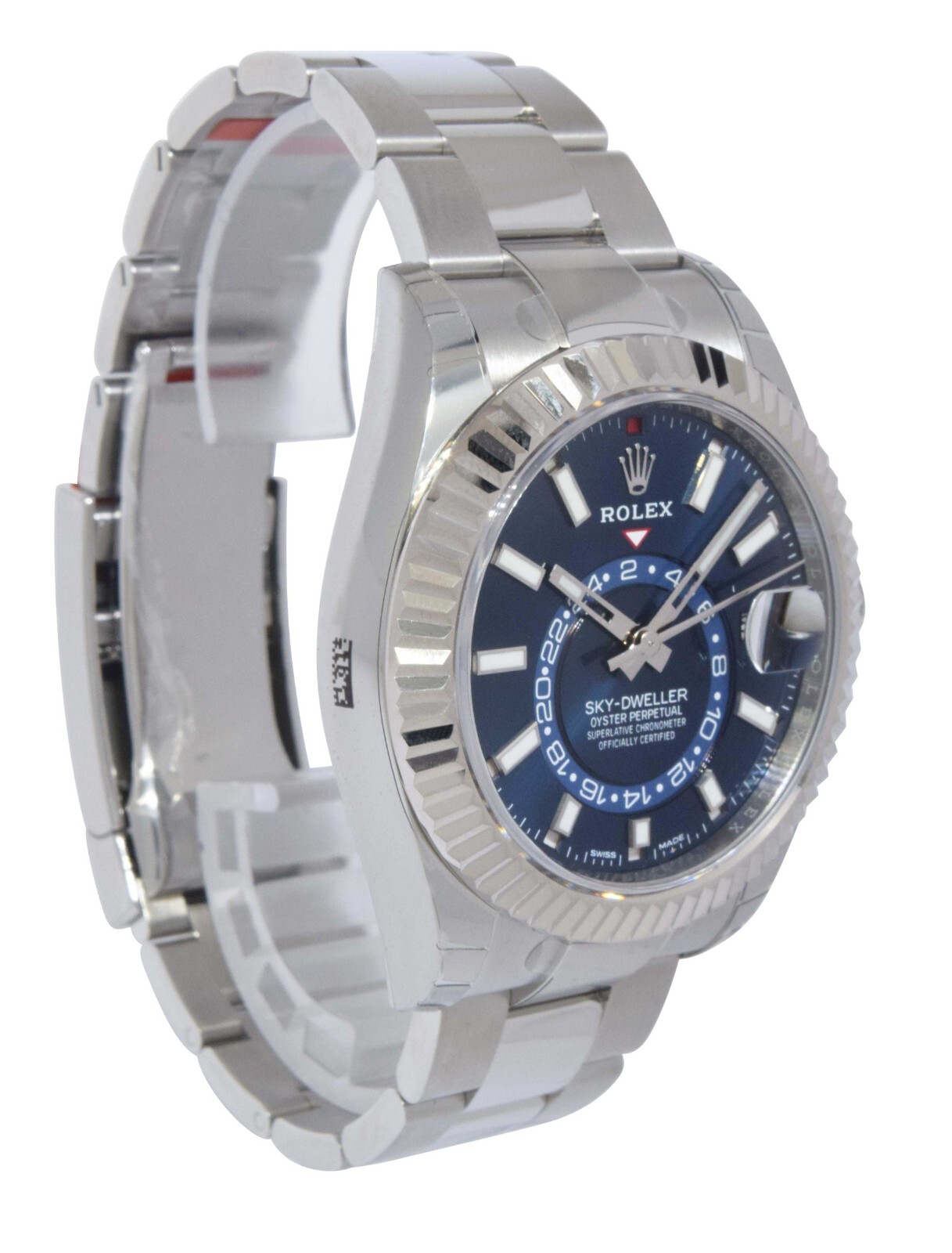 NEW Rolex Sky-Dweller 18k Gold/Steel Blue Dial 42mm Watch Box/Papers '23 326934