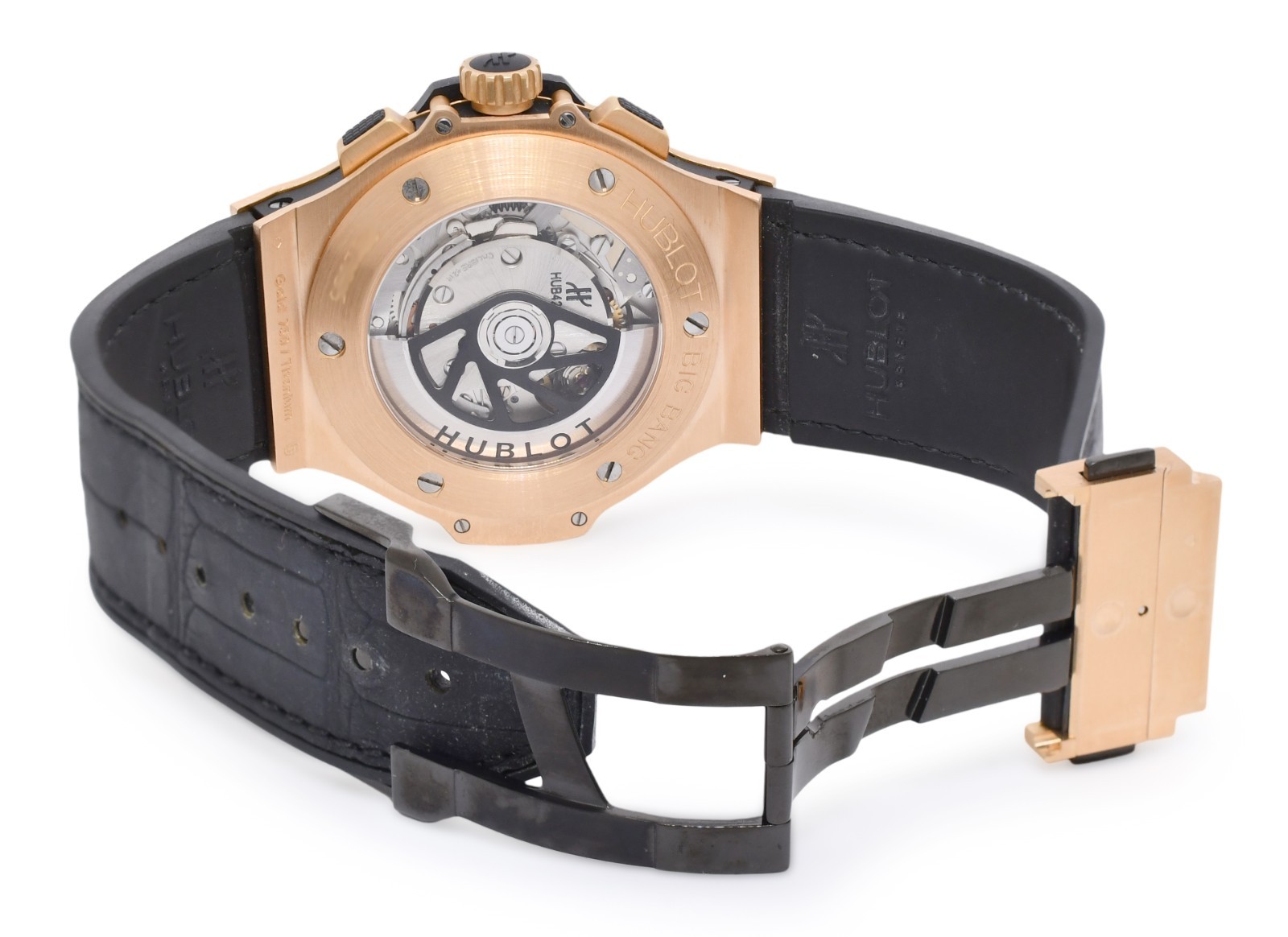 Hublot Big Bang Aero Bang 18k Rose Gold Skeleton 44mm Watch B/P 311.PX.1180.GR Hublot Big Bang Aero Bang 18k Rose Gold Skeleton 44mm Watch B/P 311.PX.1180.GR