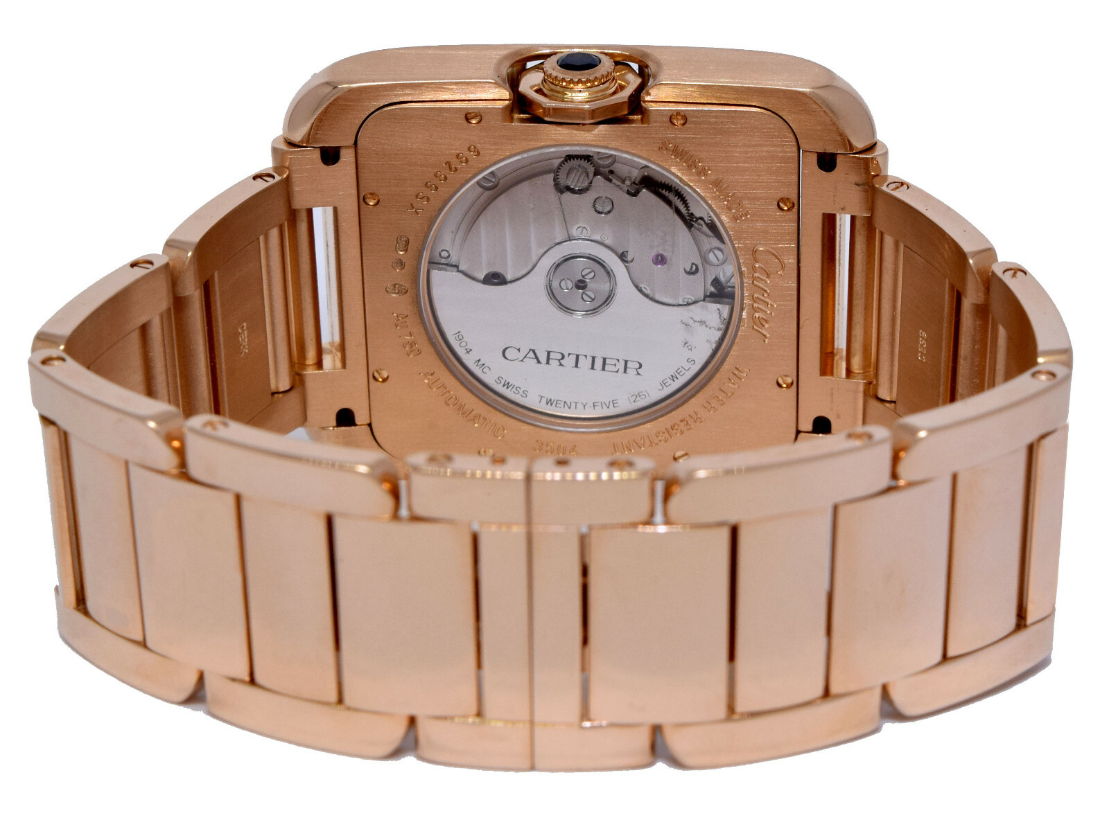 Cartier Tank Anglaise 18k Rose Gold Large Mens Watch Box/Papers W5310002 3504