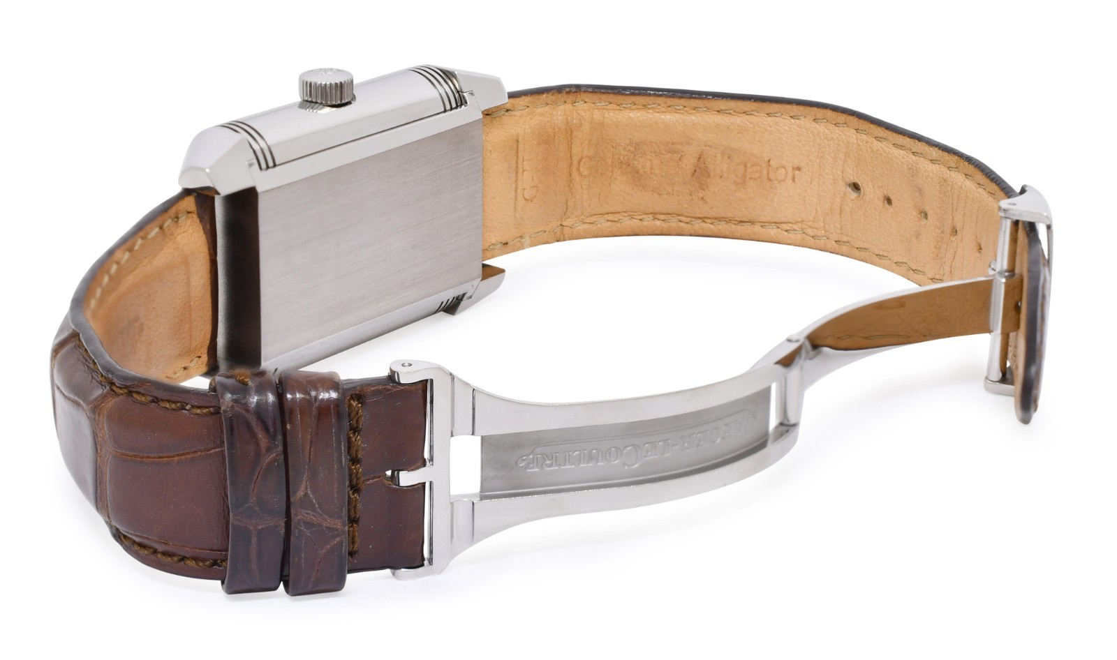 Jaeger LeCoultre Reverso Grande Date 8 Day Steel Watch Q3008420 240.8.15