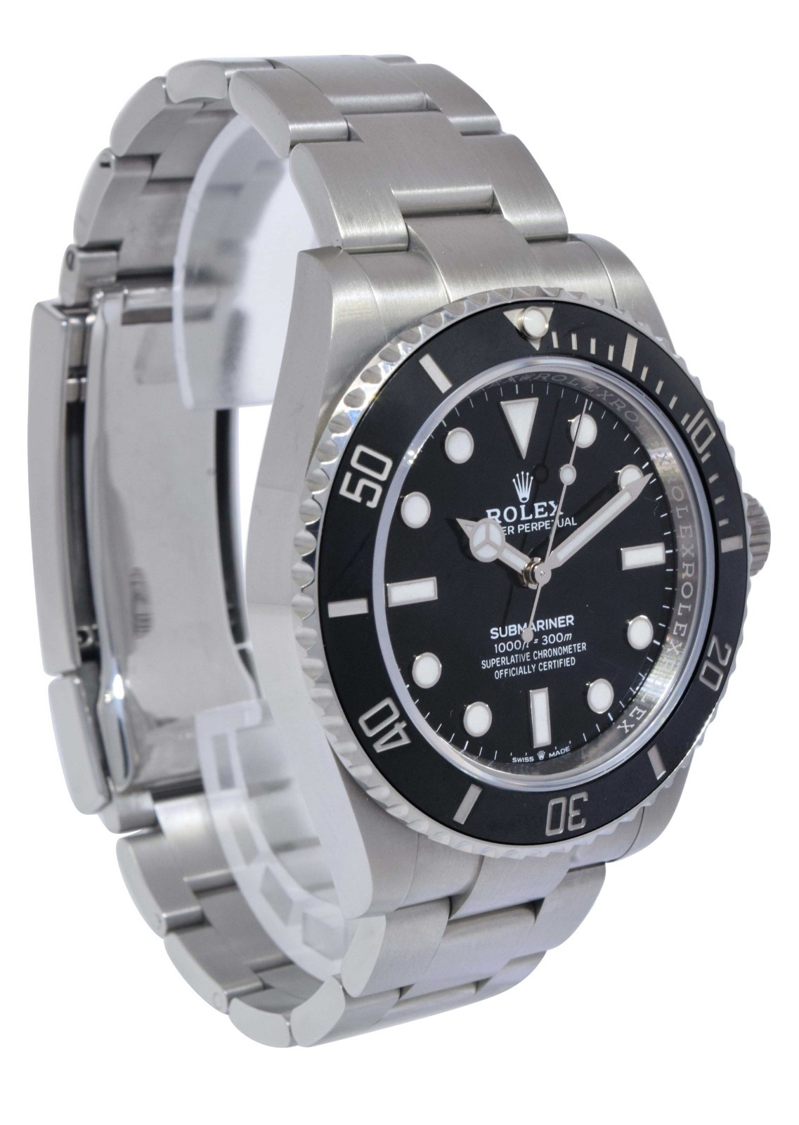 Rolex Submariner No Date Steel Black Ceramic Mens 41mm Watch +Card '23 124060