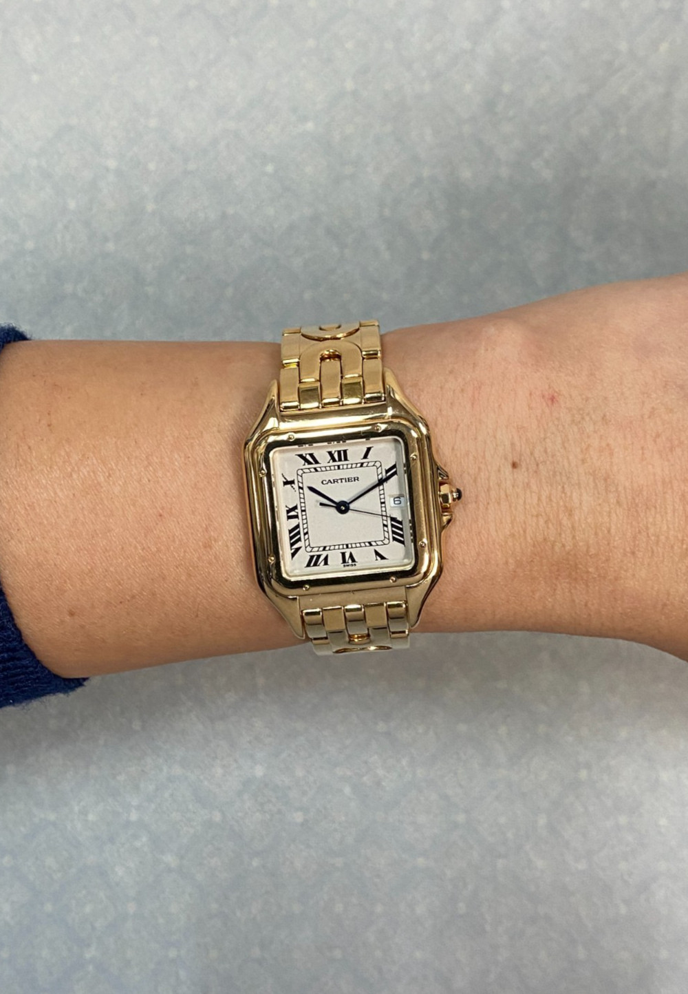 Cartier Panthere Large 18k Yellow Gold Art Deco Quartz Watch W25014N3 1060