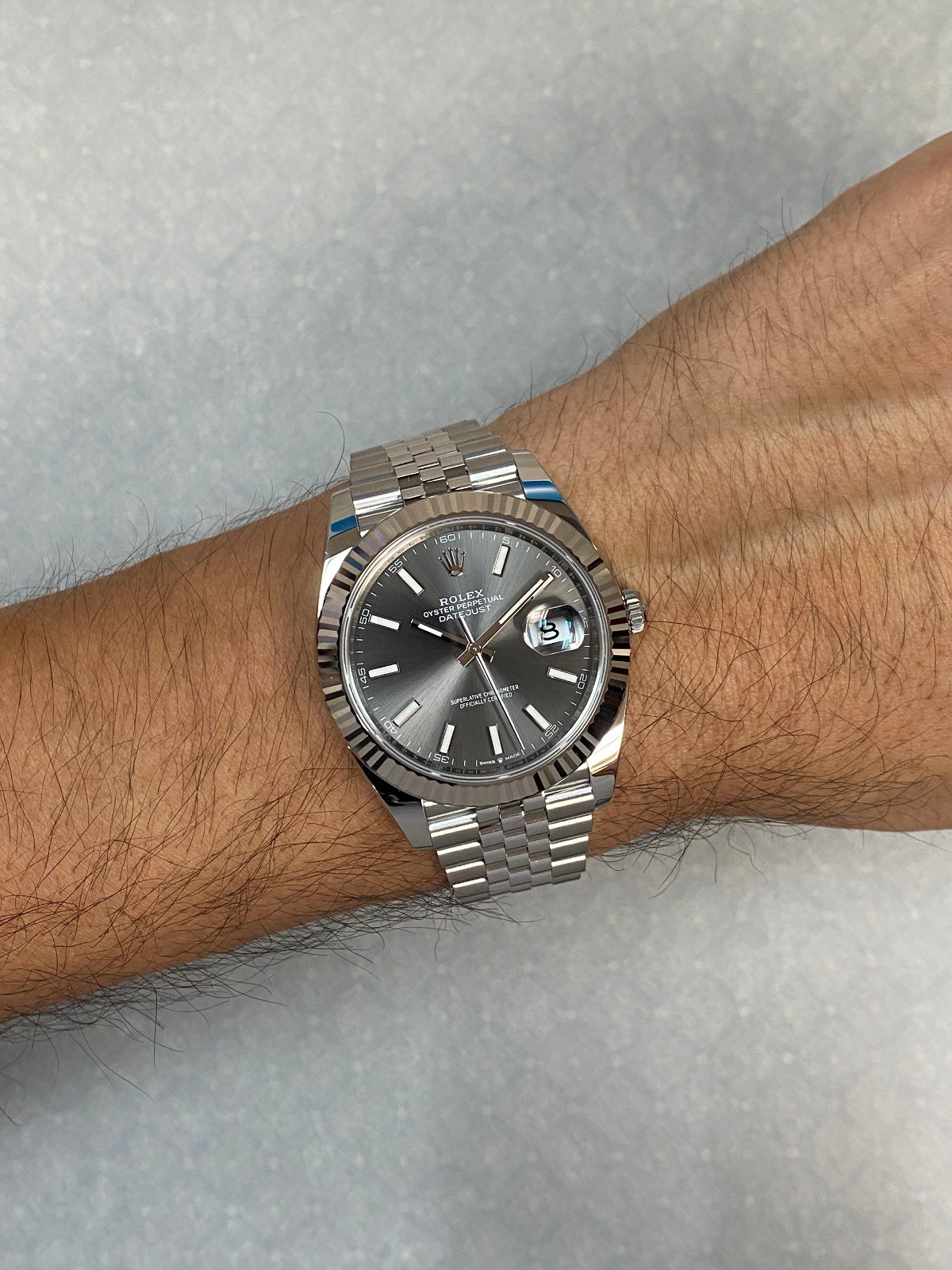 NEW Rolex Datejust 41 Steel & White Gold Rhodium Jubilee Watch B/P '25 126334