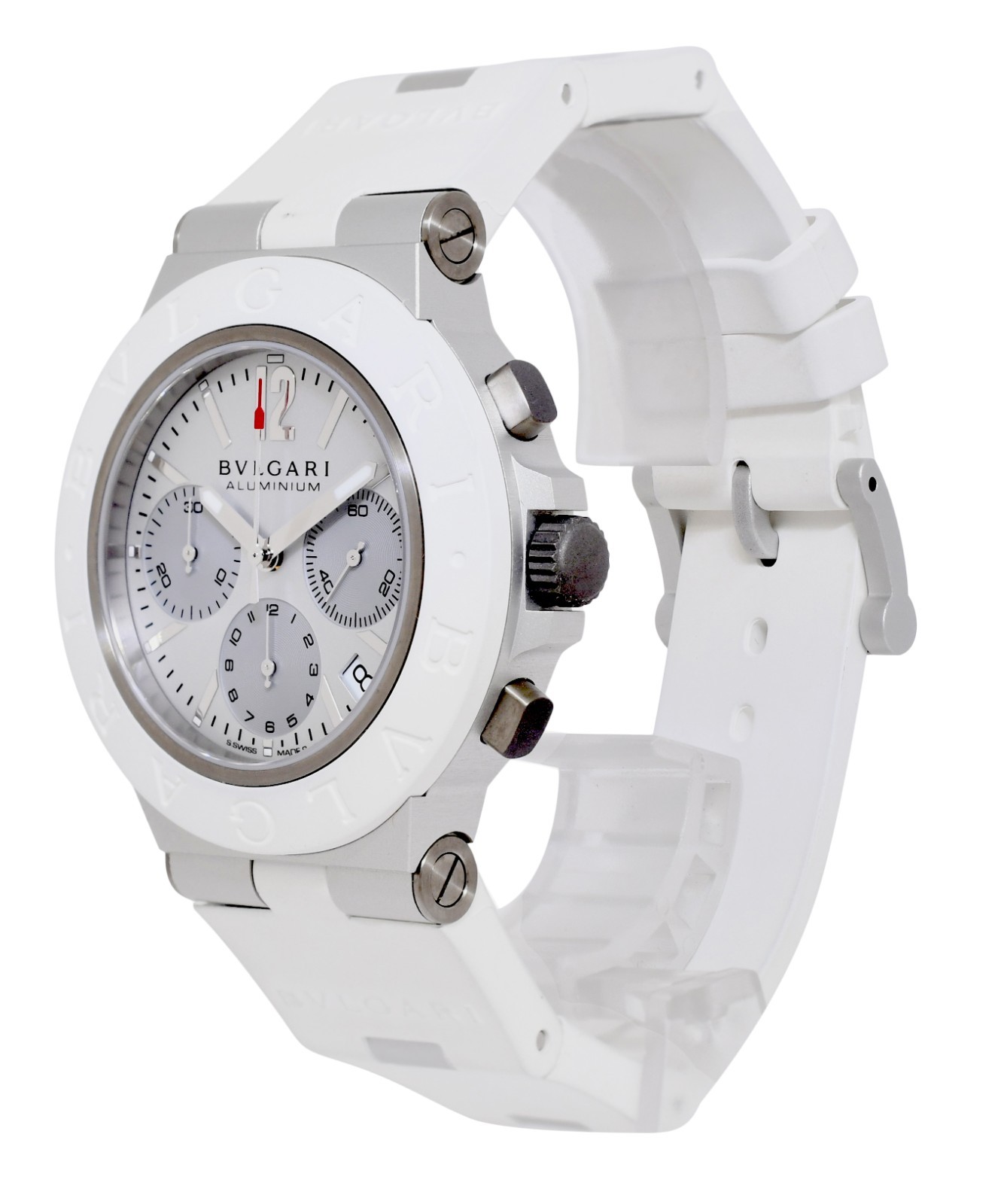 Bvlgari Bvlgari Chronograph Aluminum White 40mm Automatic Watch B/P '25 BB40ATCH