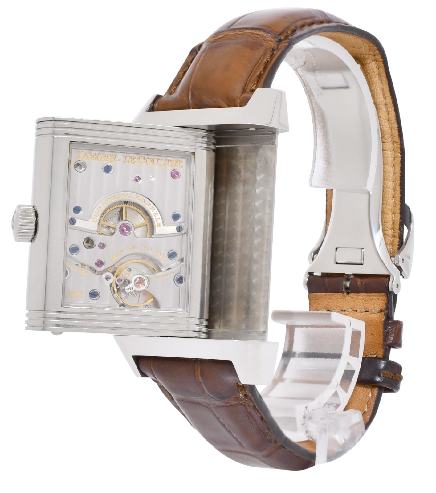 Jaeger LeCoultre Reverso Grande Date 8 Day Steel Watch Q3008420 240.8.15