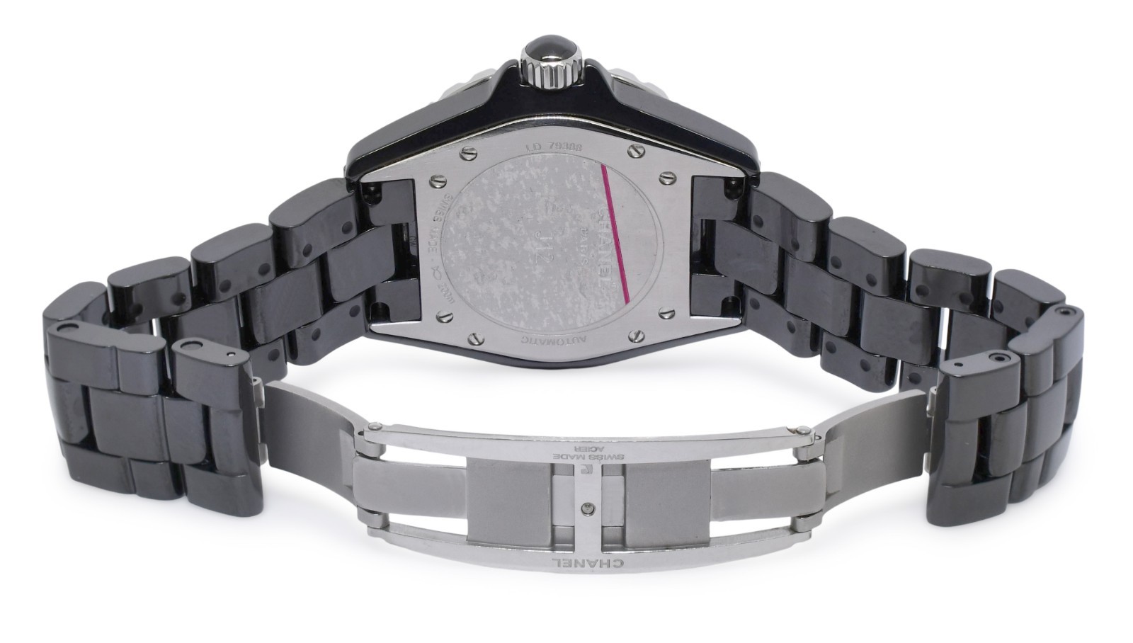 Chanel J12 Black Ceramic & Diamond Bezel Ladies 38mm Automatic Watch
