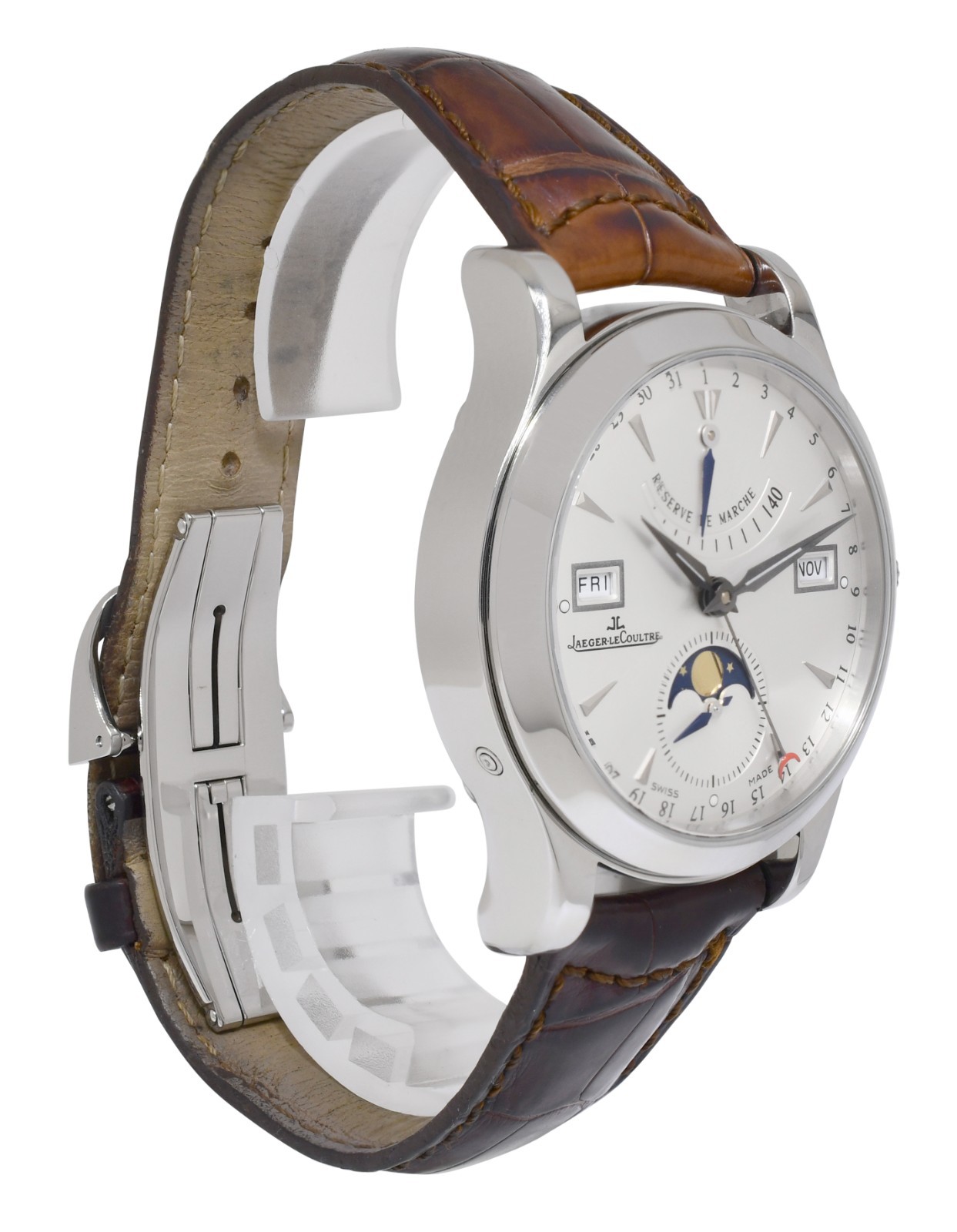 Jaeger LeCoultre Master Calendar Steel Mens 40mm Watch Q151842A 147.8.41.S
