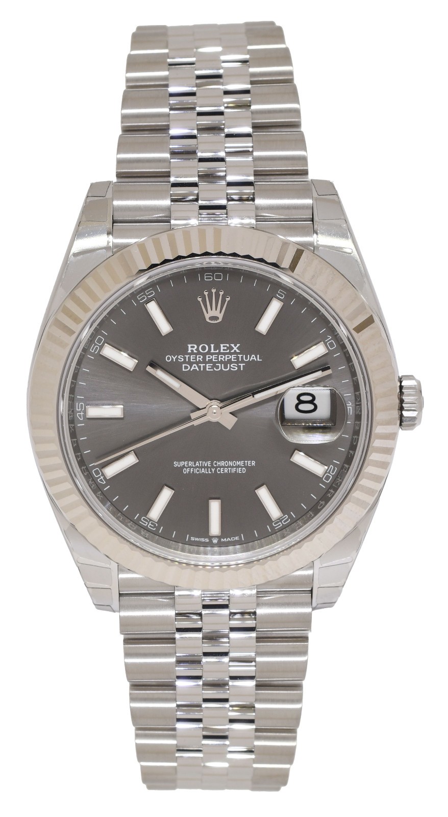 NEW Rolex Datejust 41 Steel & White Gold Rhodium Jubilee Watch B/P '25 126334