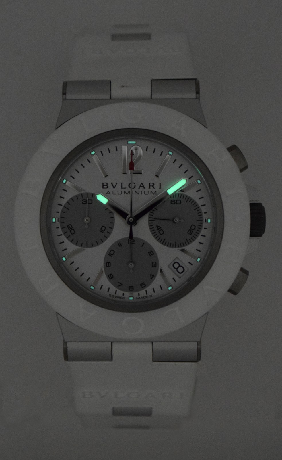 Bvlgari Bvlgari Chronograph Aluminum White 40mm Automatic Watch B/P '25 BB40ATCH