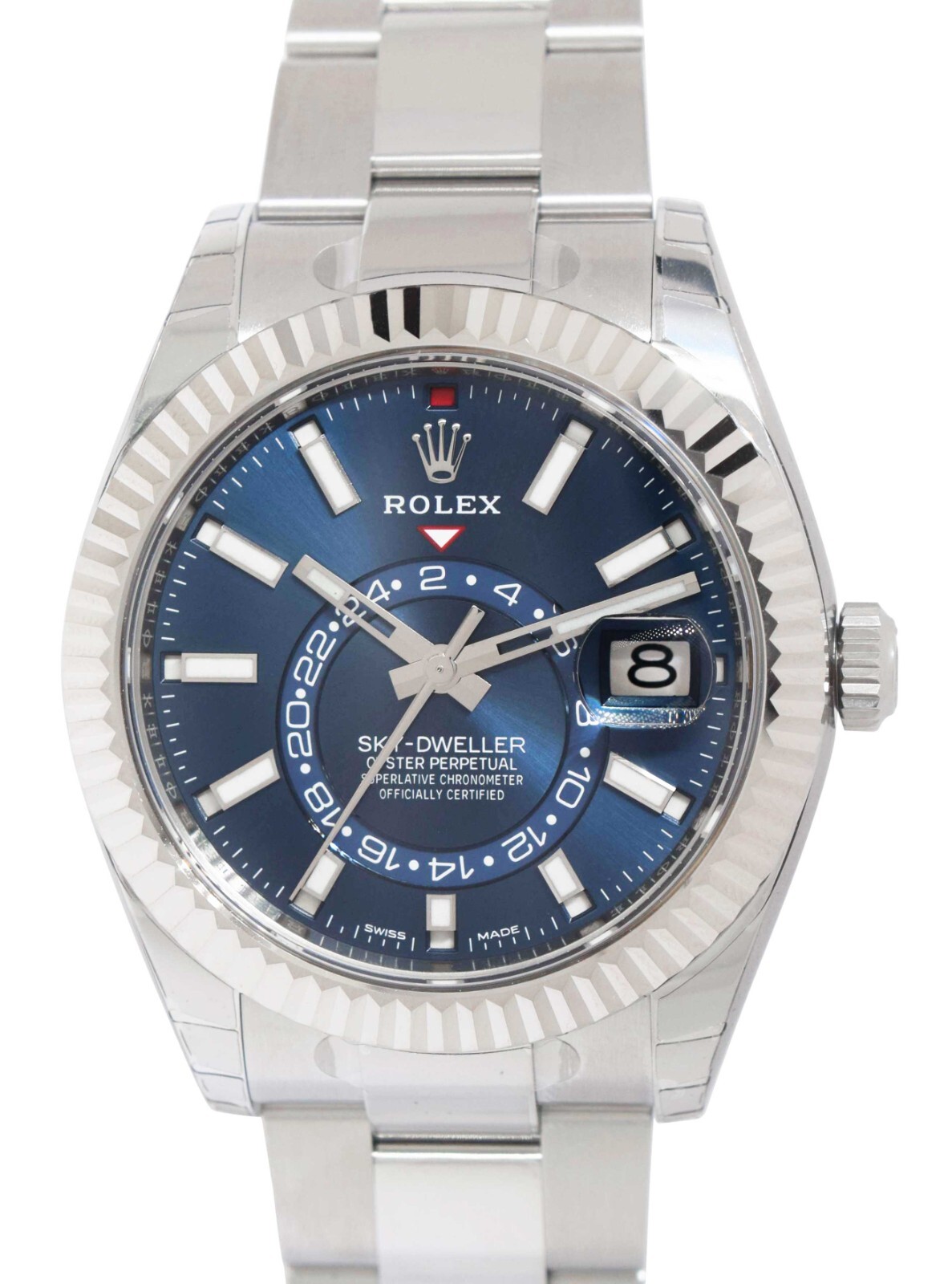 NEW Rolex Sky-Dweller 18k Gold/Steel Blue Dial 42mm Watch Box/Papers '23 326934