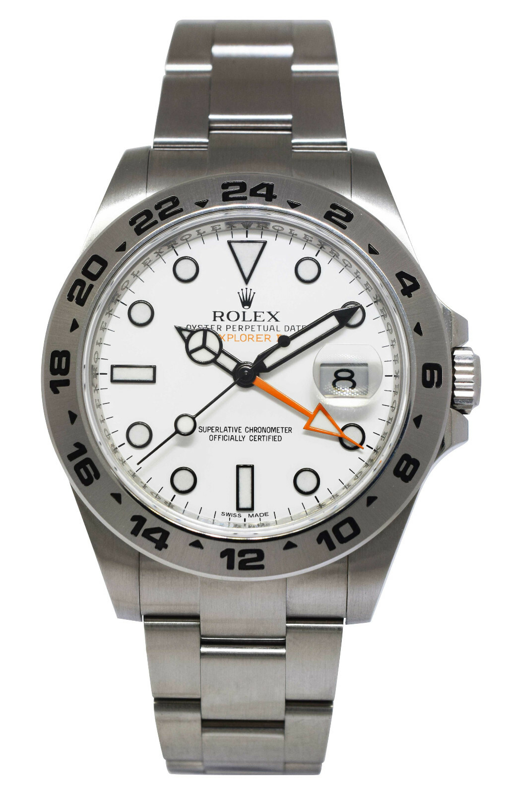 Rolex Explorer II GMT Stainless Steel White Dial Mens 42mm Watch +12 216570