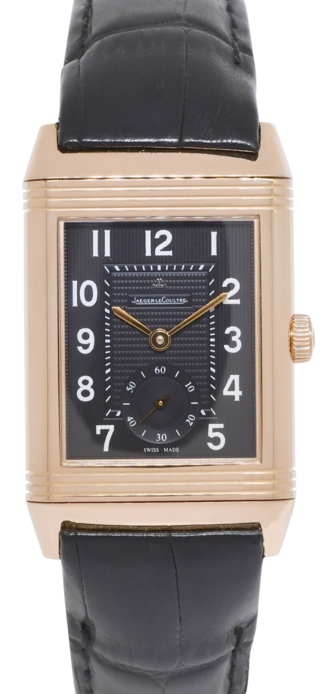 Jaeger LeCoultre Grande 976 Reverso 18k Rose Gold Black Dial Mens Watch 273.2.04 Jaeger LeCoultre Grande 976 Reverso 18k Rose Gold Black Dial Mens Watch 273.2.04