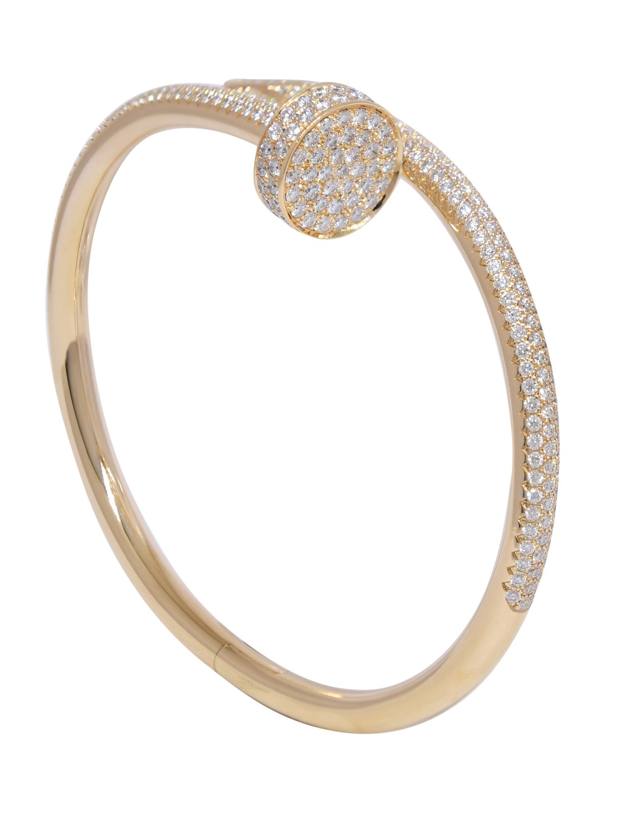 Cartier Juste Un Clou Bracelet 15cm Yellow Gold Pave Diamond B/P '16 N6709815 Cartier Juste Un Clou Bracelet 15cm Yellow Gold Pave Diamond B/P '16 N6709815