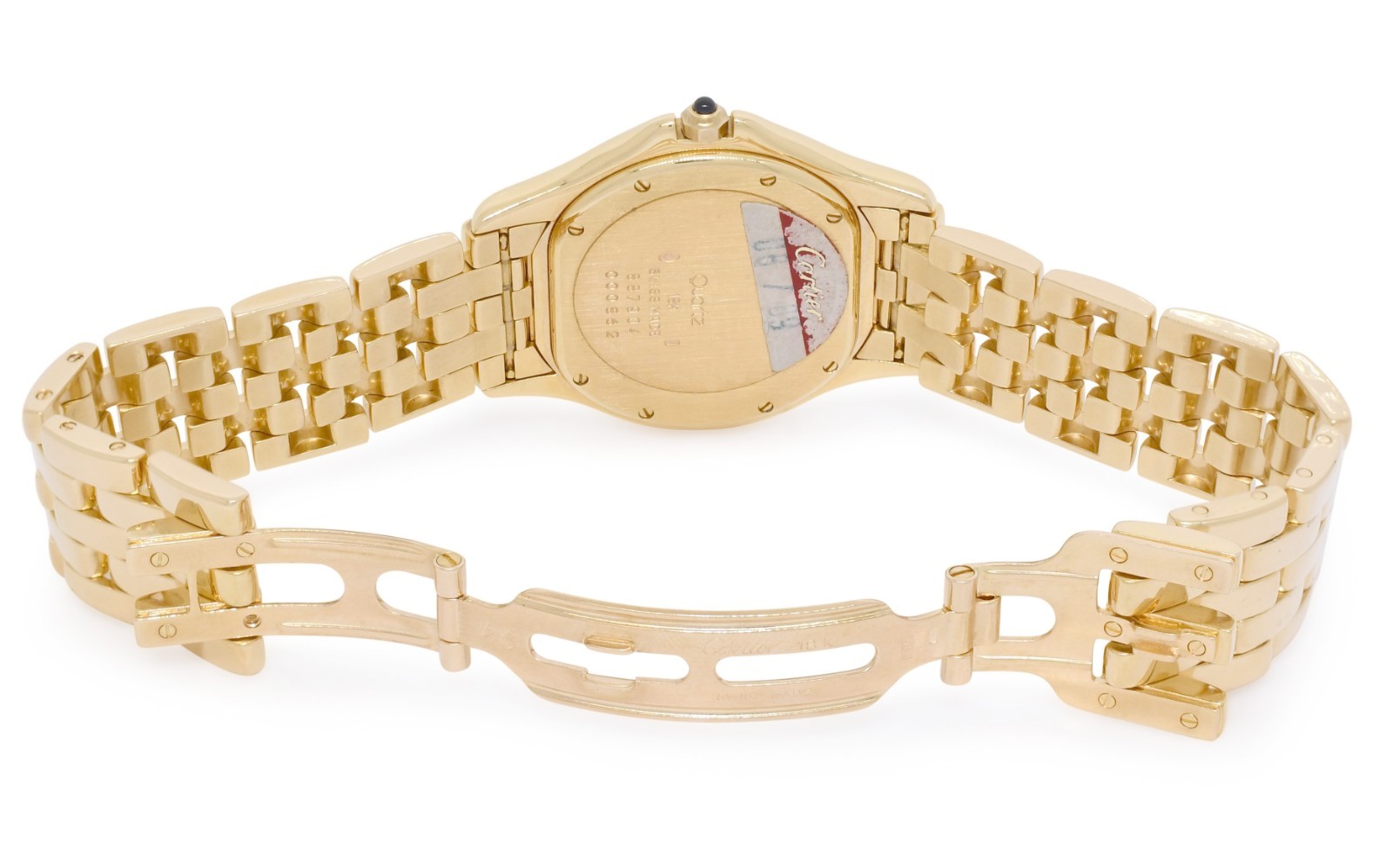 Cartier Cougar Panthere 18k Yellow Gold Ladies 33mm Quartz Watch B/P 887904