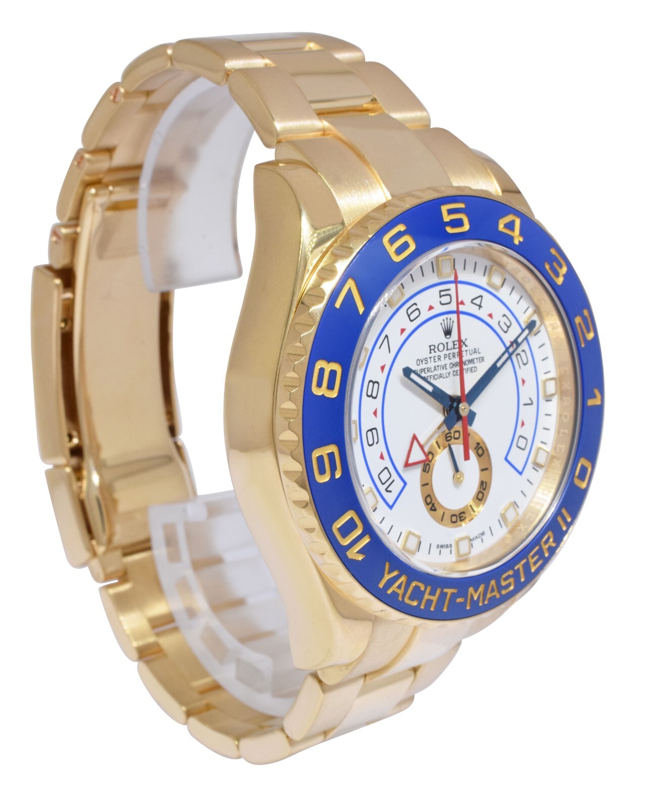 Rolex Yacht-Master II Yellow Gold & Blue Ceramic 44mm Watch +Papers '14 116688