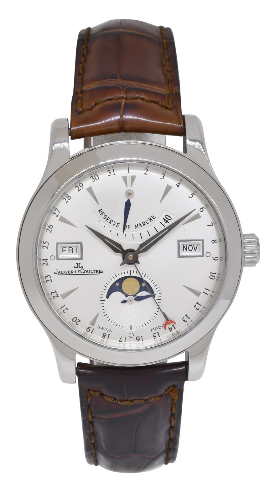 Jaeger LeCoultre Master Calendar Steel Mens 40mm Watch Q151842A 147.8.41.S