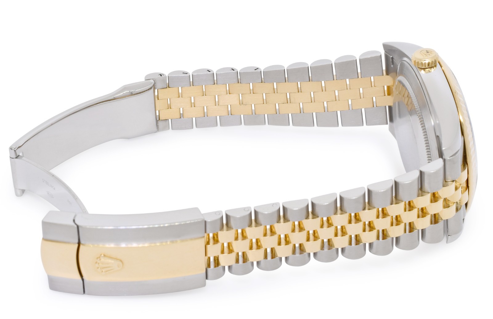 Rolex Datejust 41 18k Yellow Gold/Steel Silver Dial Jubilee Watch 126333