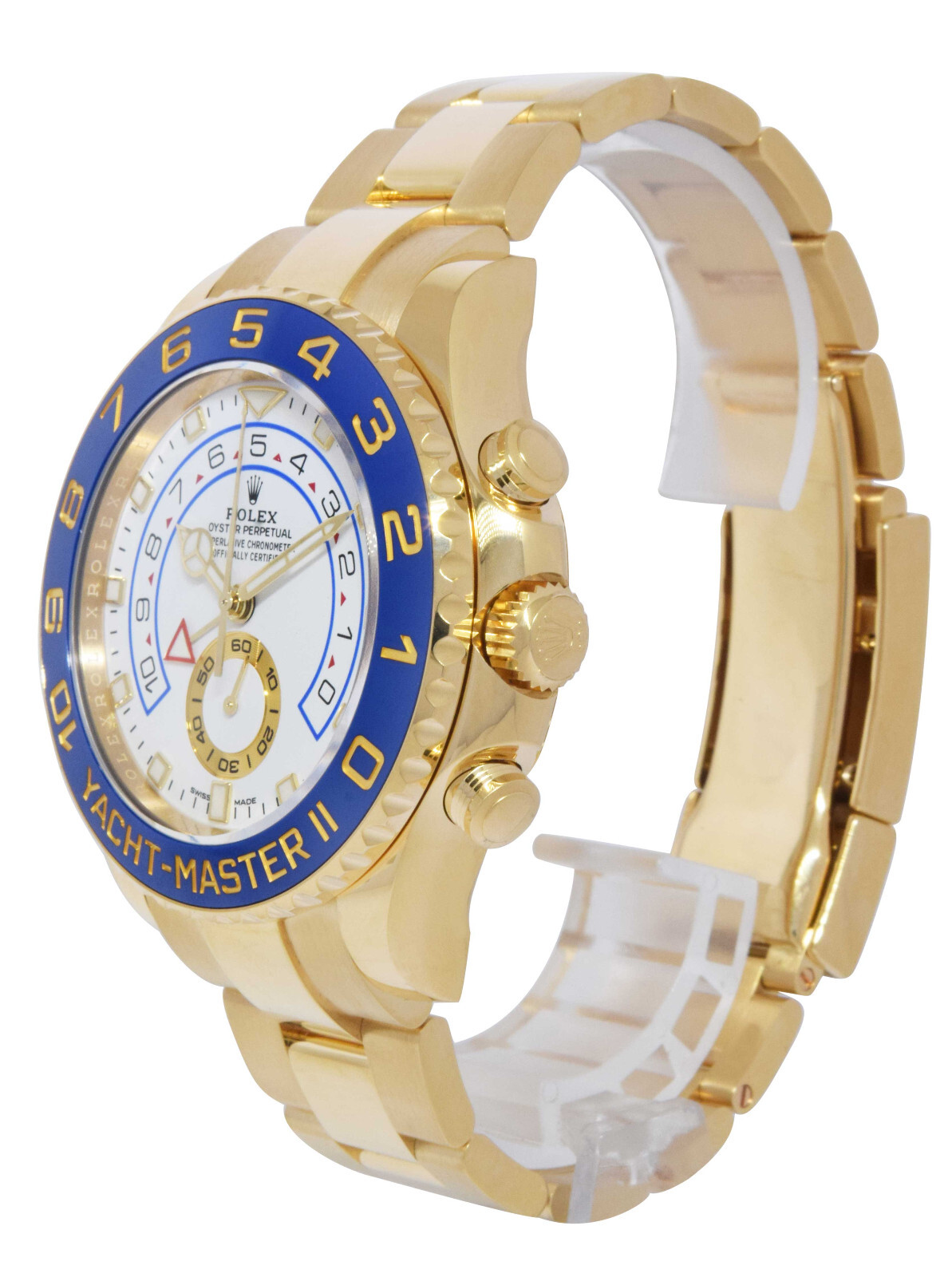 Rolex Yacht-Master II 18k Yellow Gold Blue Ceramic Bezel  B/P '23 116688