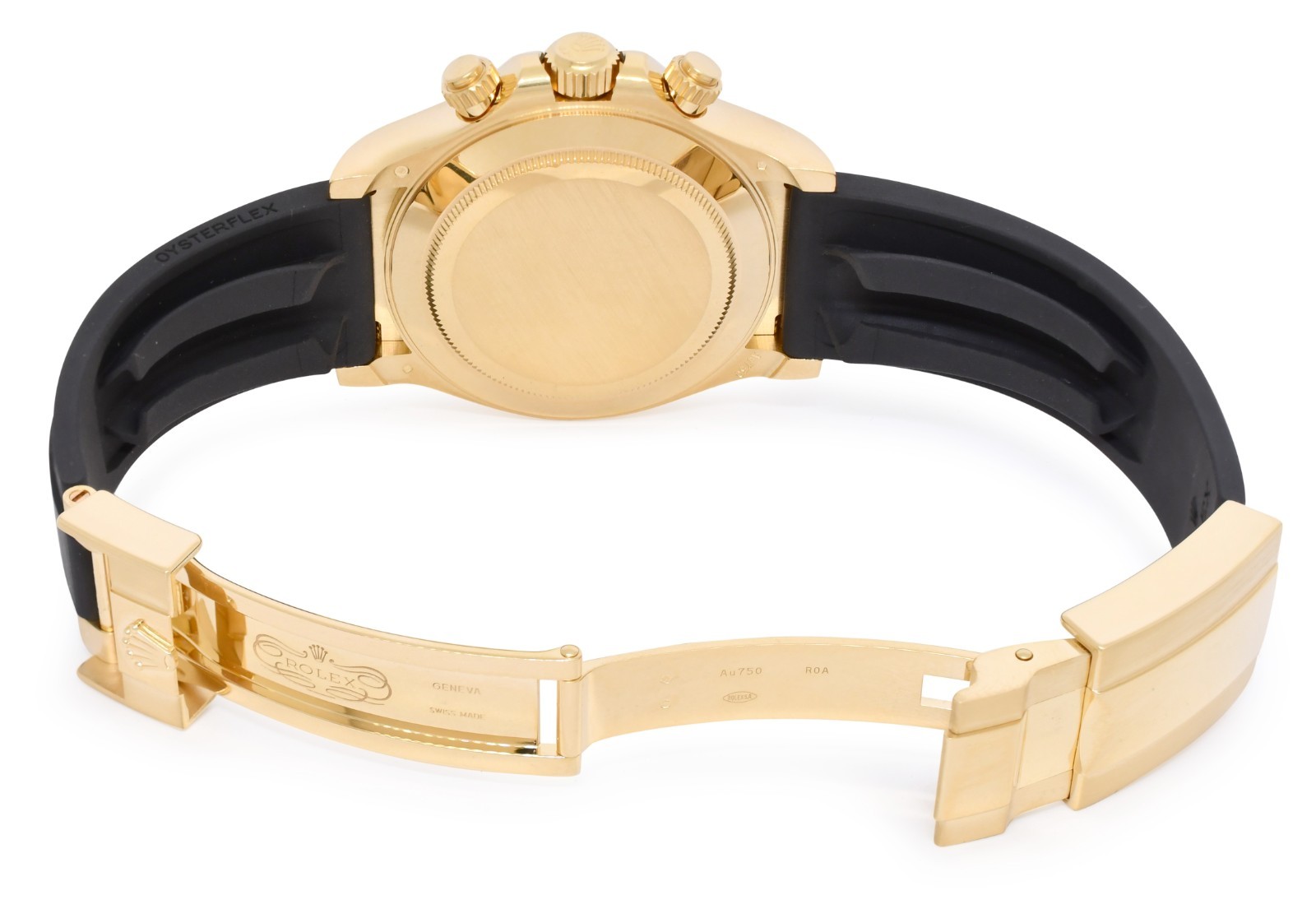 Rolex Daytona 18k Yellow Gold/Ceramic Black Diamond Dial Watch B/P '22 116518