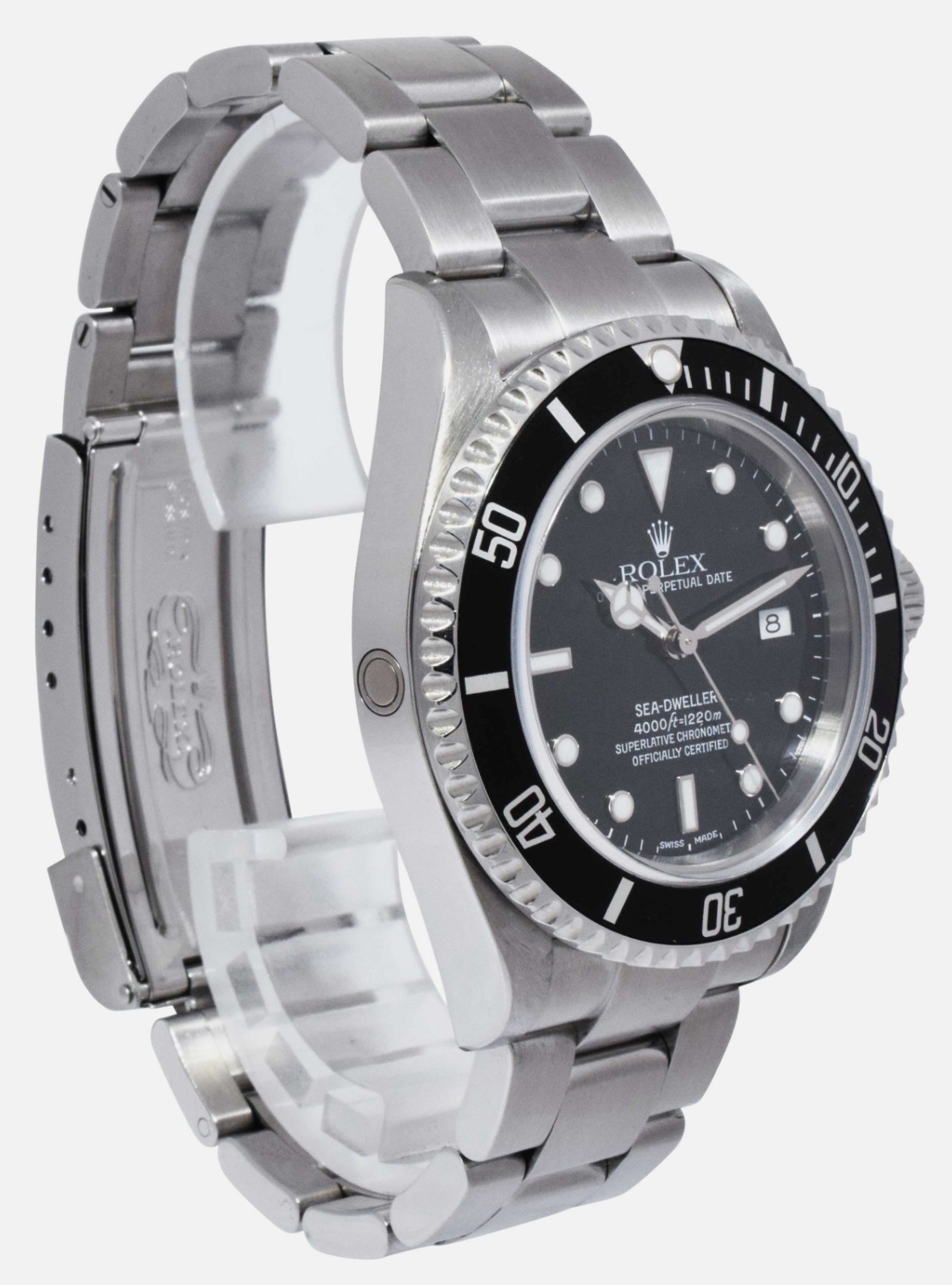 Rolex Sea-Dweller Date Stainless Steel Black Dial/Bezel Mens 40mm Watch F 16600