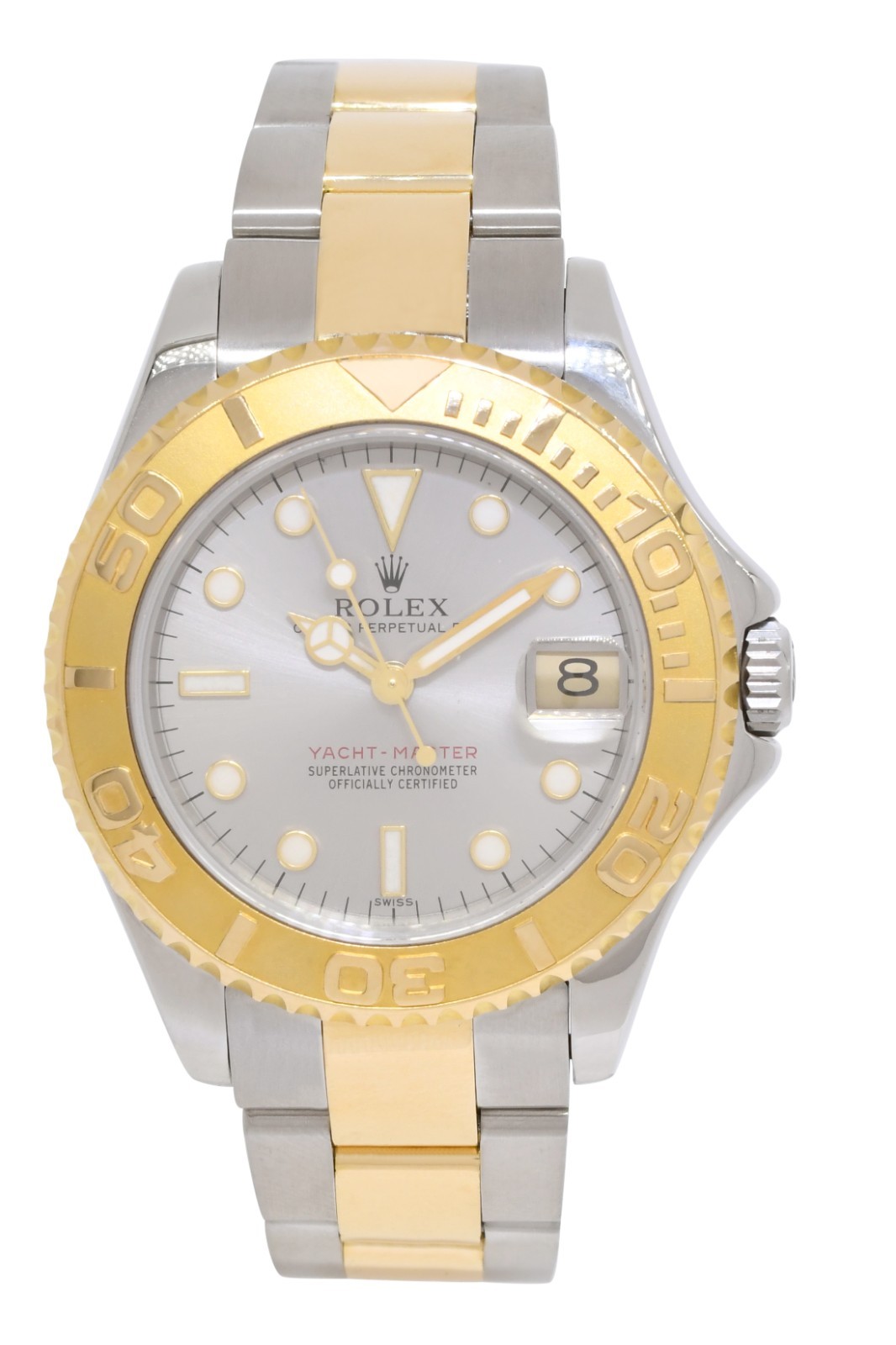 Rolex Yacht-Master 18k Yellow Gold/Steel Slate Dial Ladies 35mm Watch Y 68623